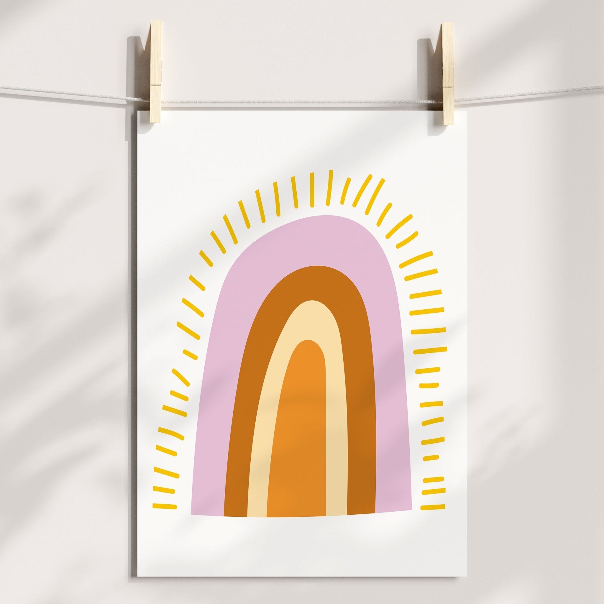 Boho Sunburst, Rainbow & Sunshine Prints