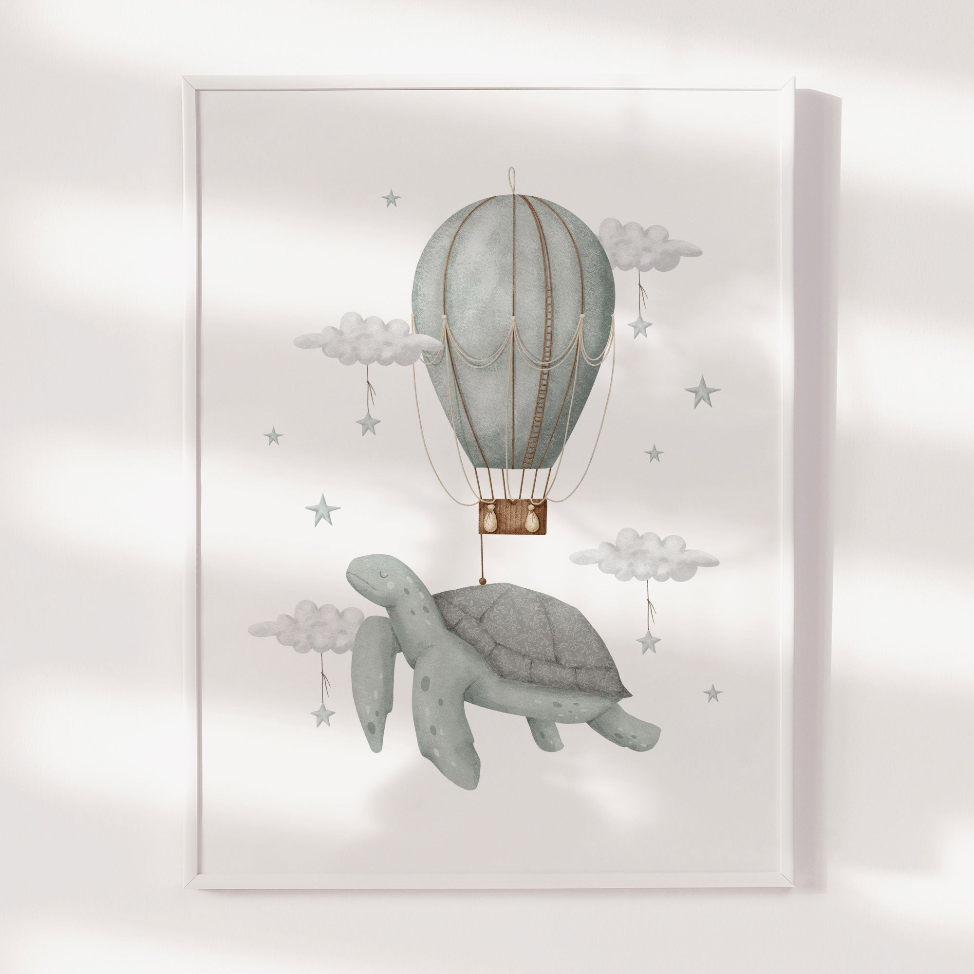 Boho Turtle Hot Air Balloon Print
