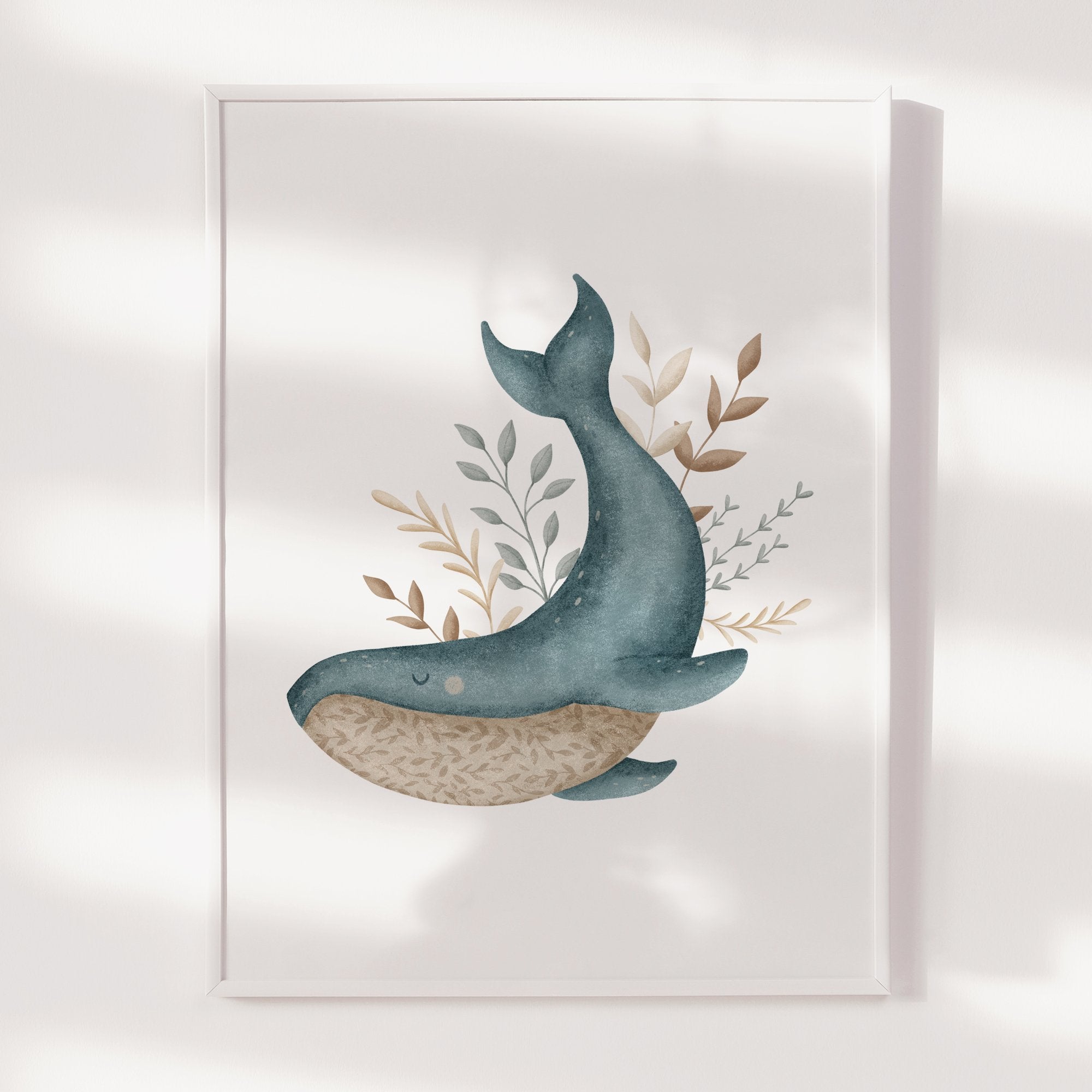 Boho Whale Print