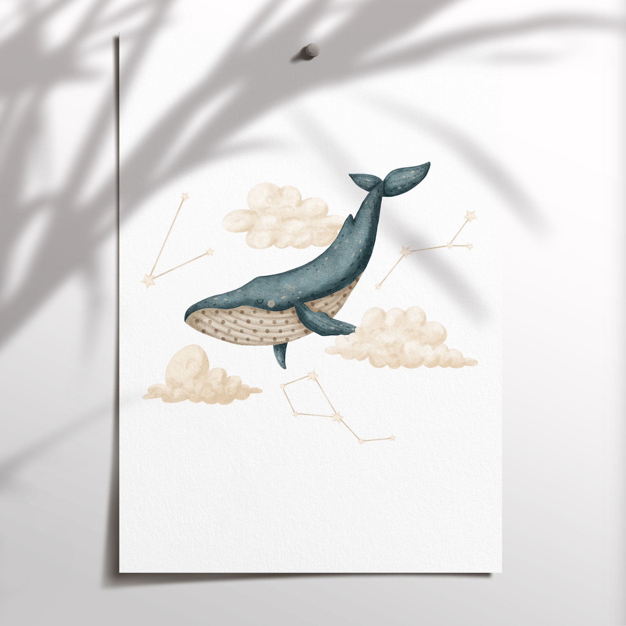 Boho Whale Print