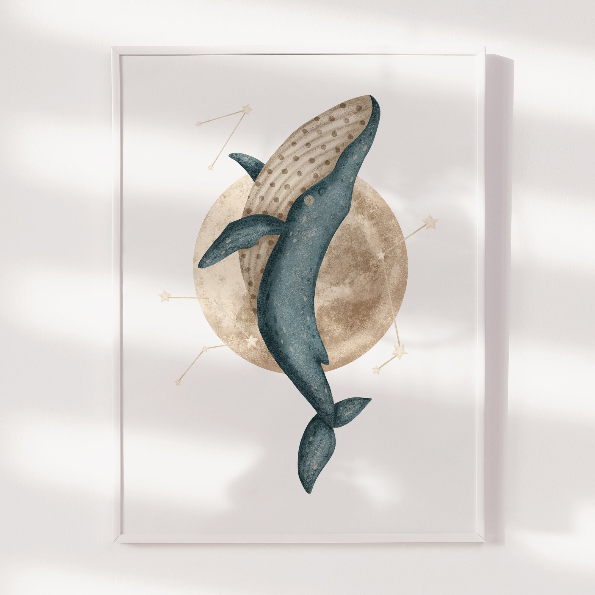 Boho Whale Print