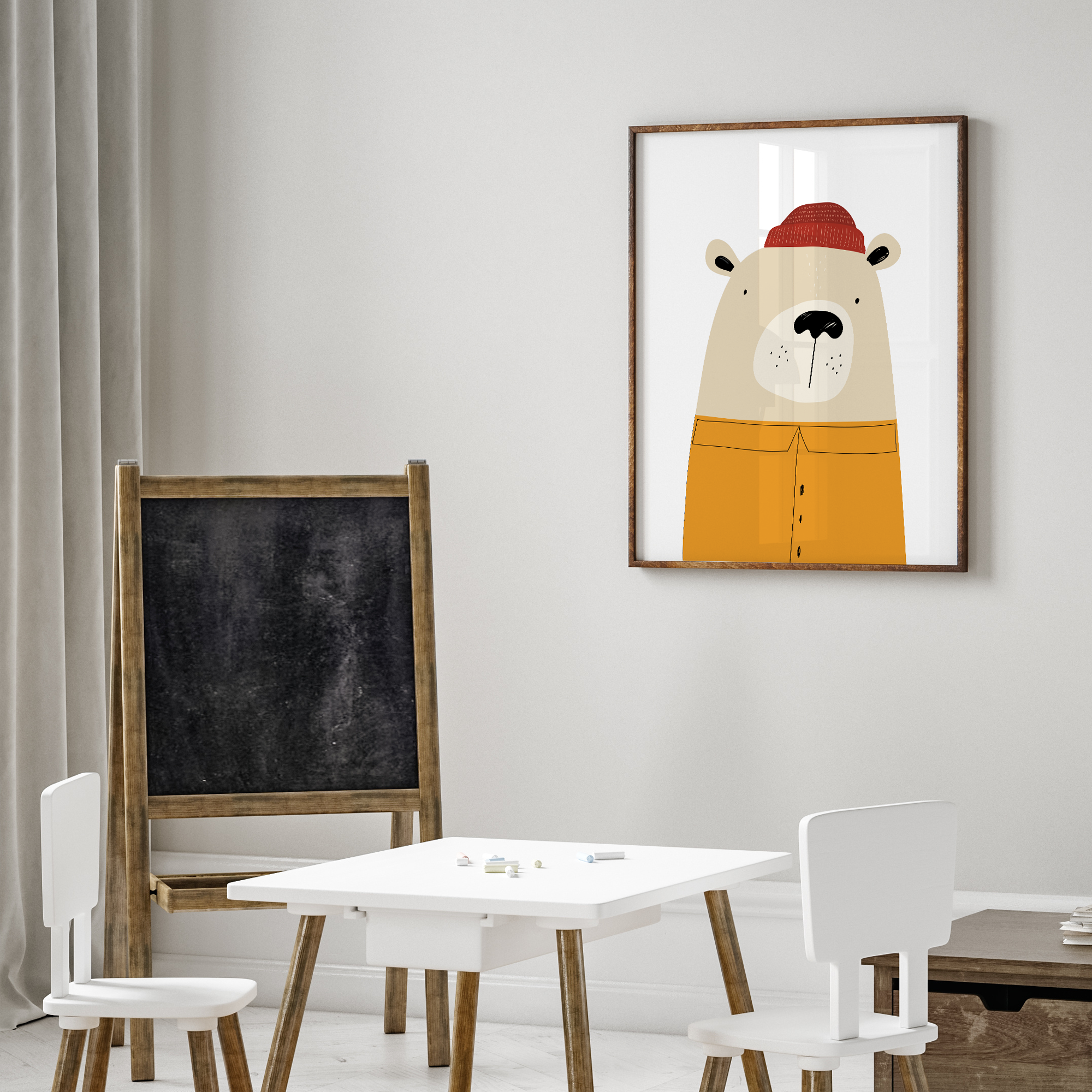 Sailor Bear Print  - Orange