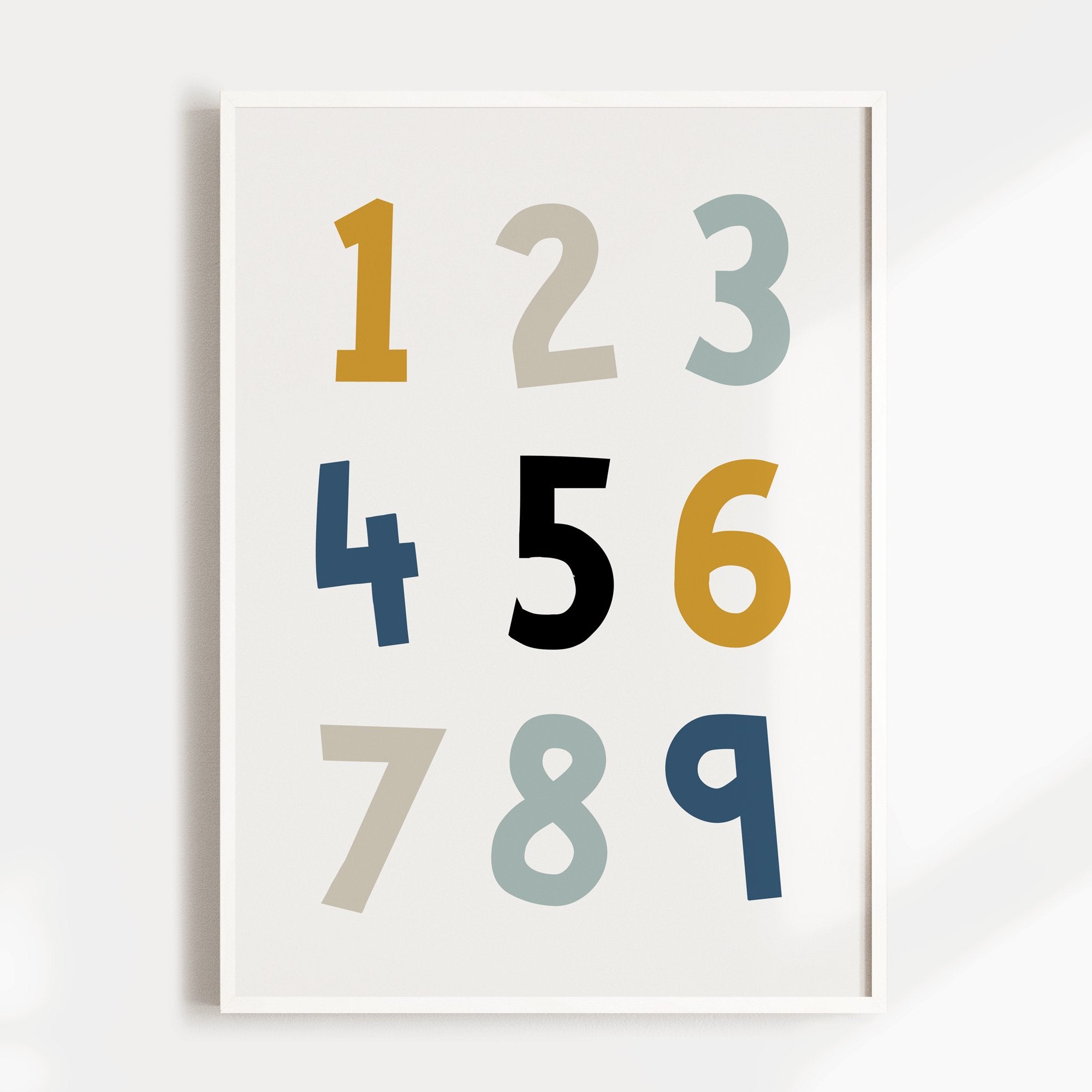 Construction Numbers Print