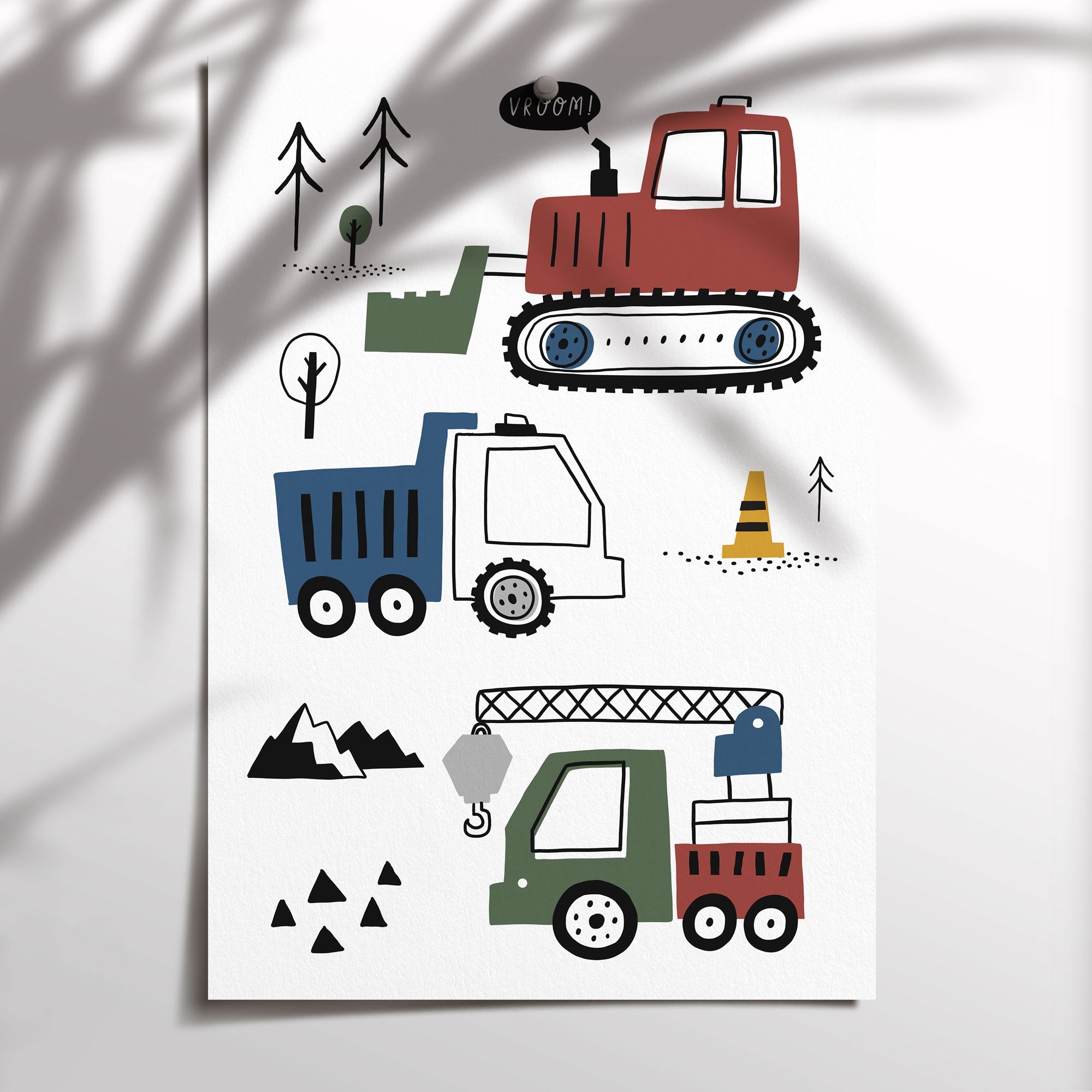 Construction Vehicles & Alphabet Prints