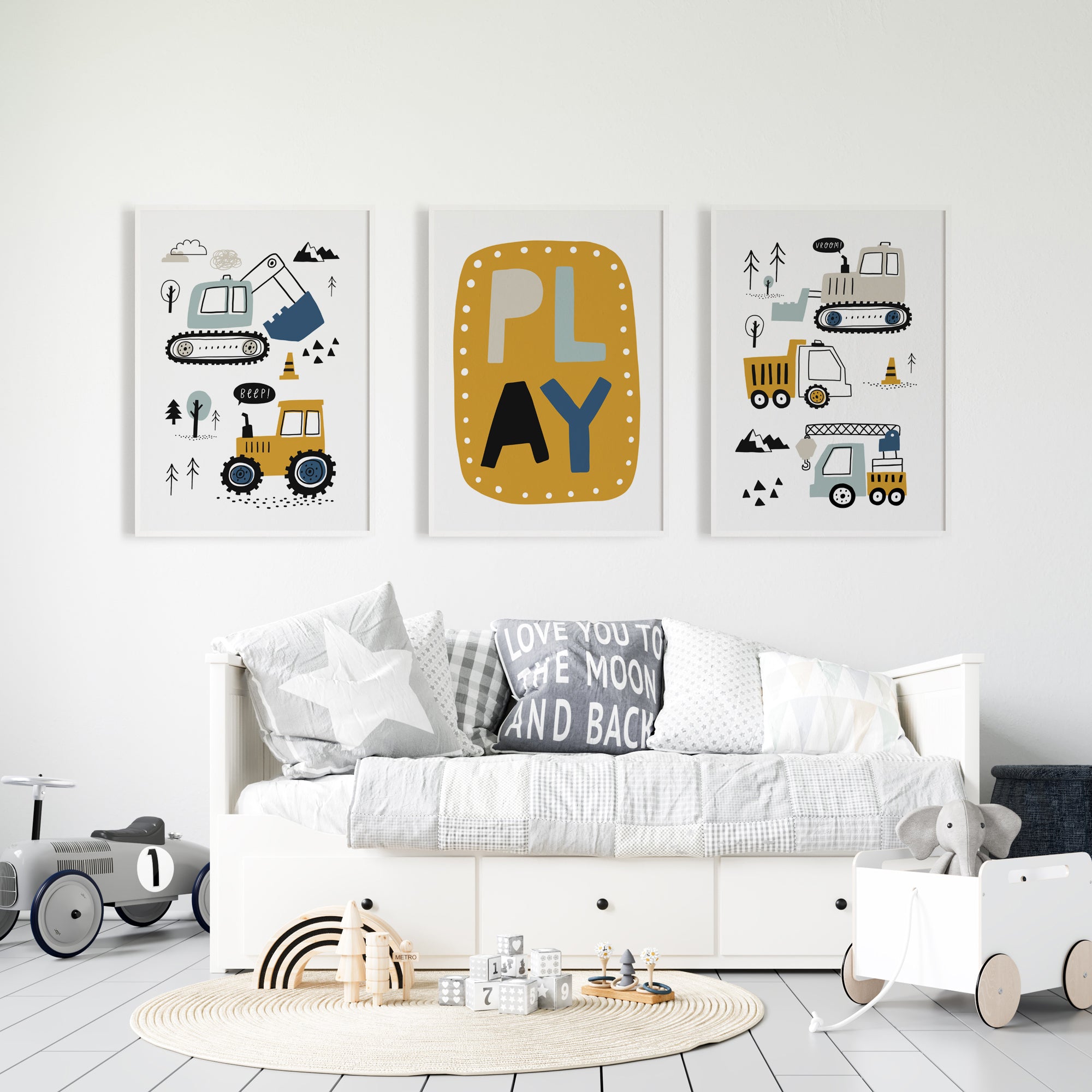 Construction Vehicles & Play Prints