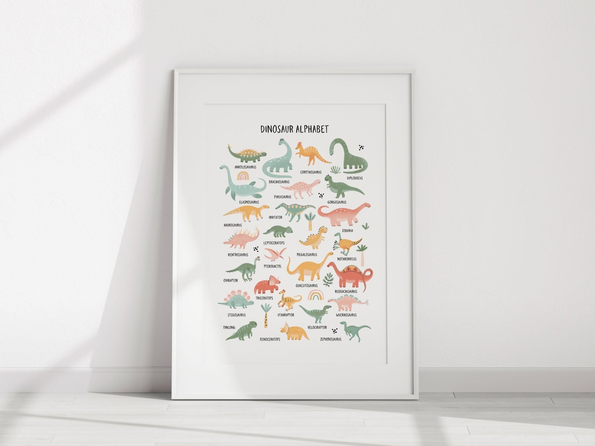 Dinosaur Alphabet Print