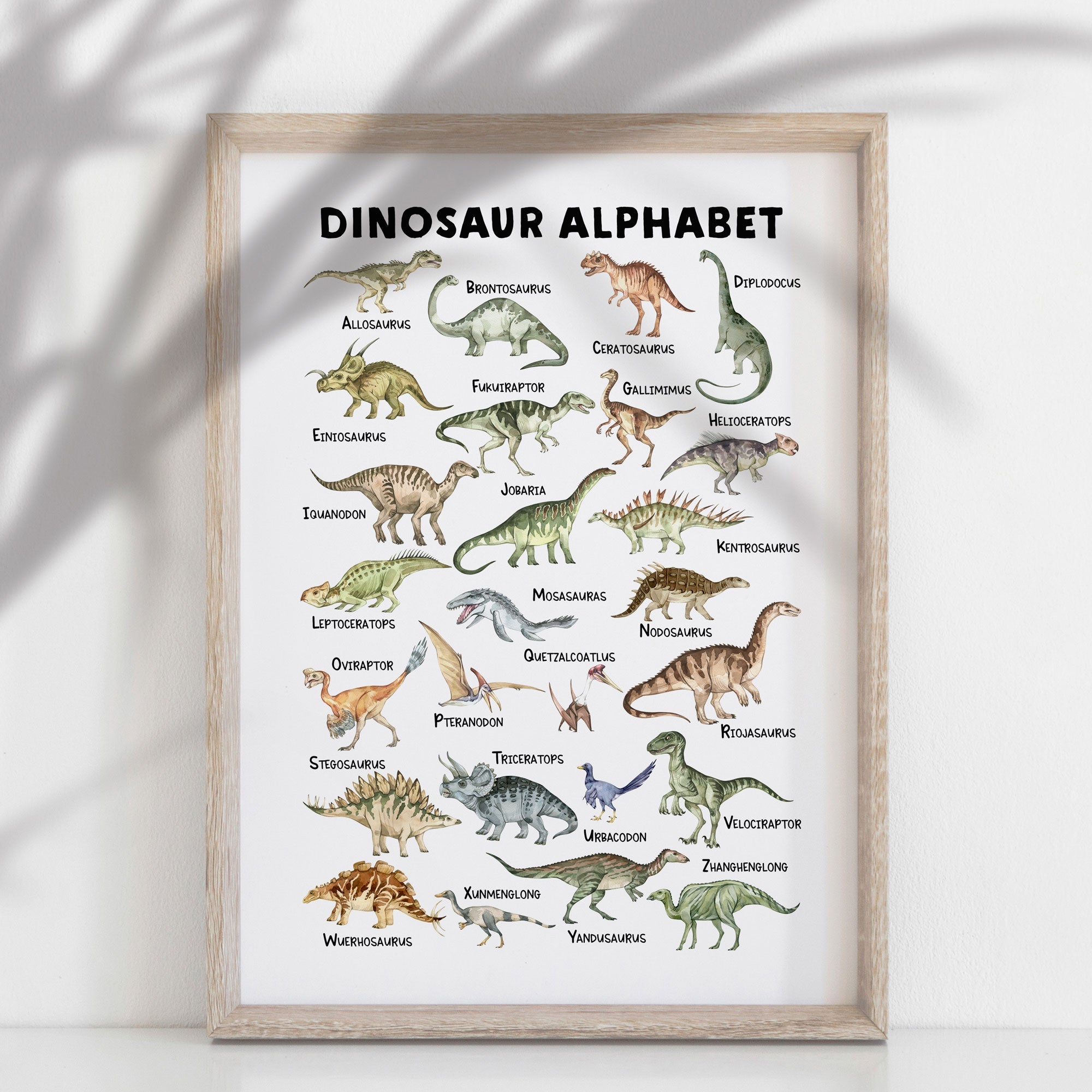 Dinosaur Alphabet Print