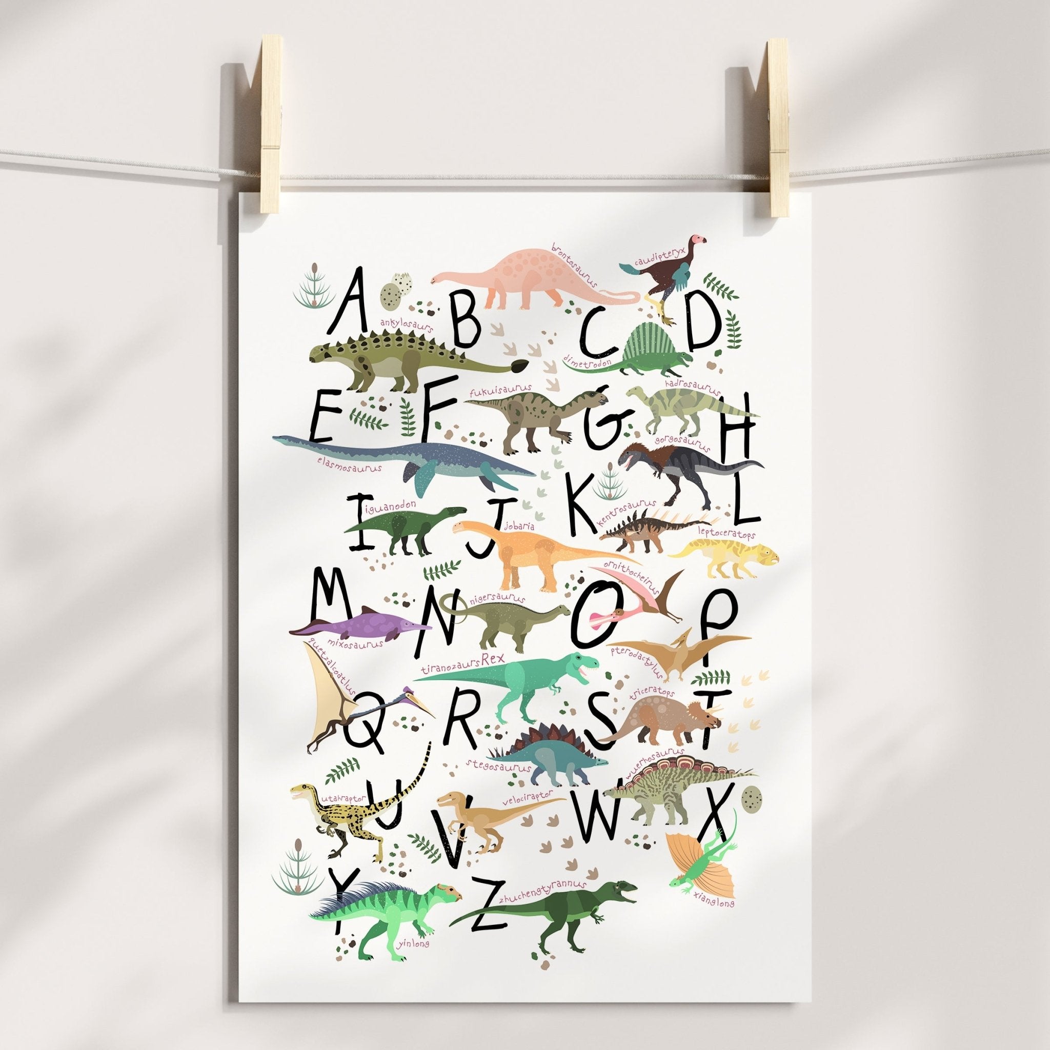 Dinosaur Alphabet Print