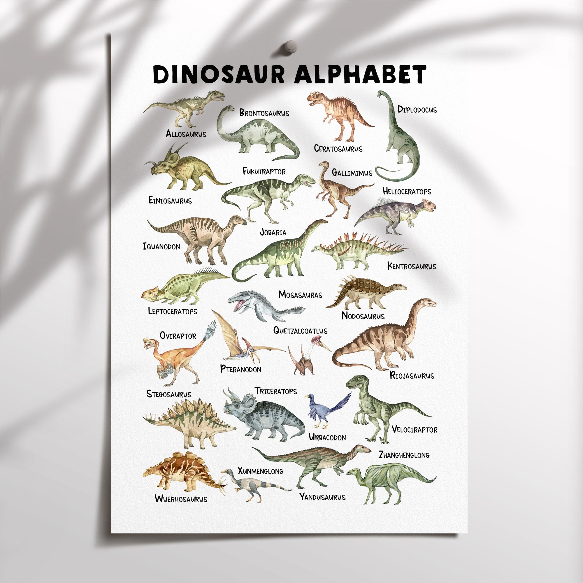 Dinosaur Alphabet Print