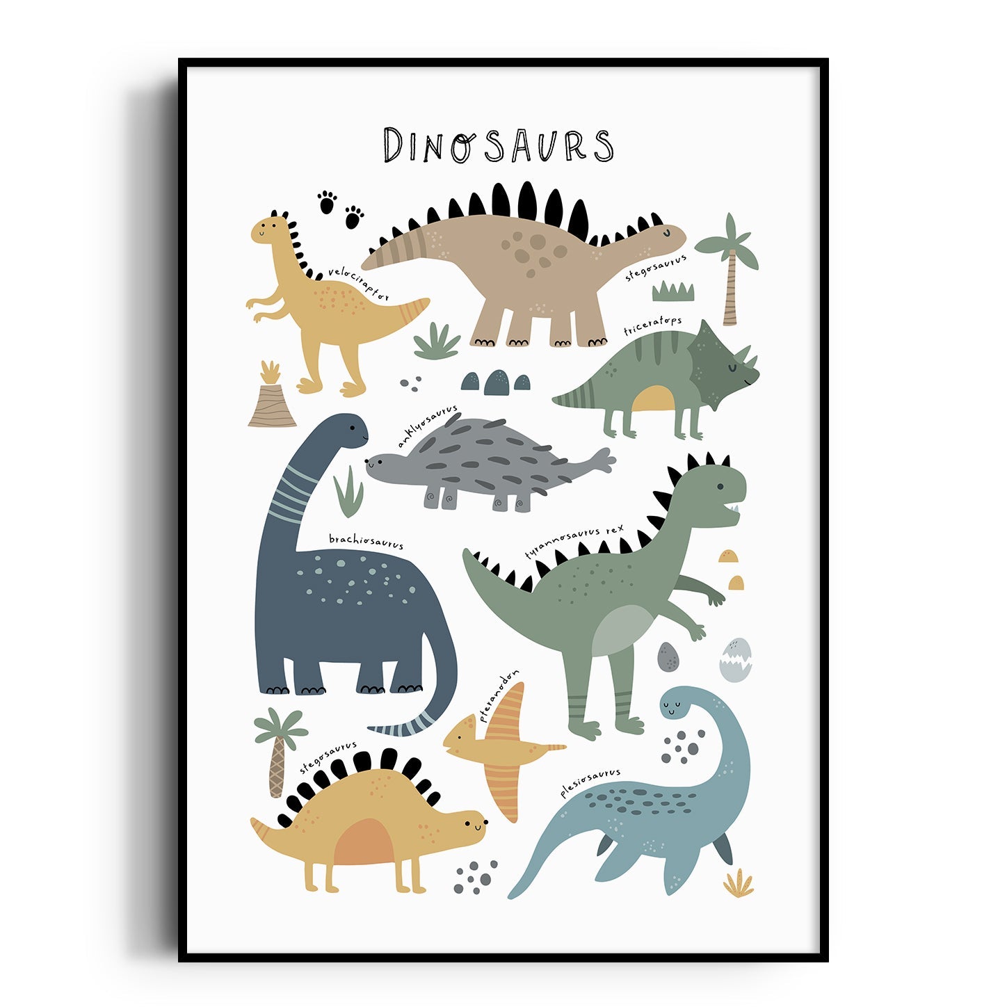 Dinosaur Chart Print