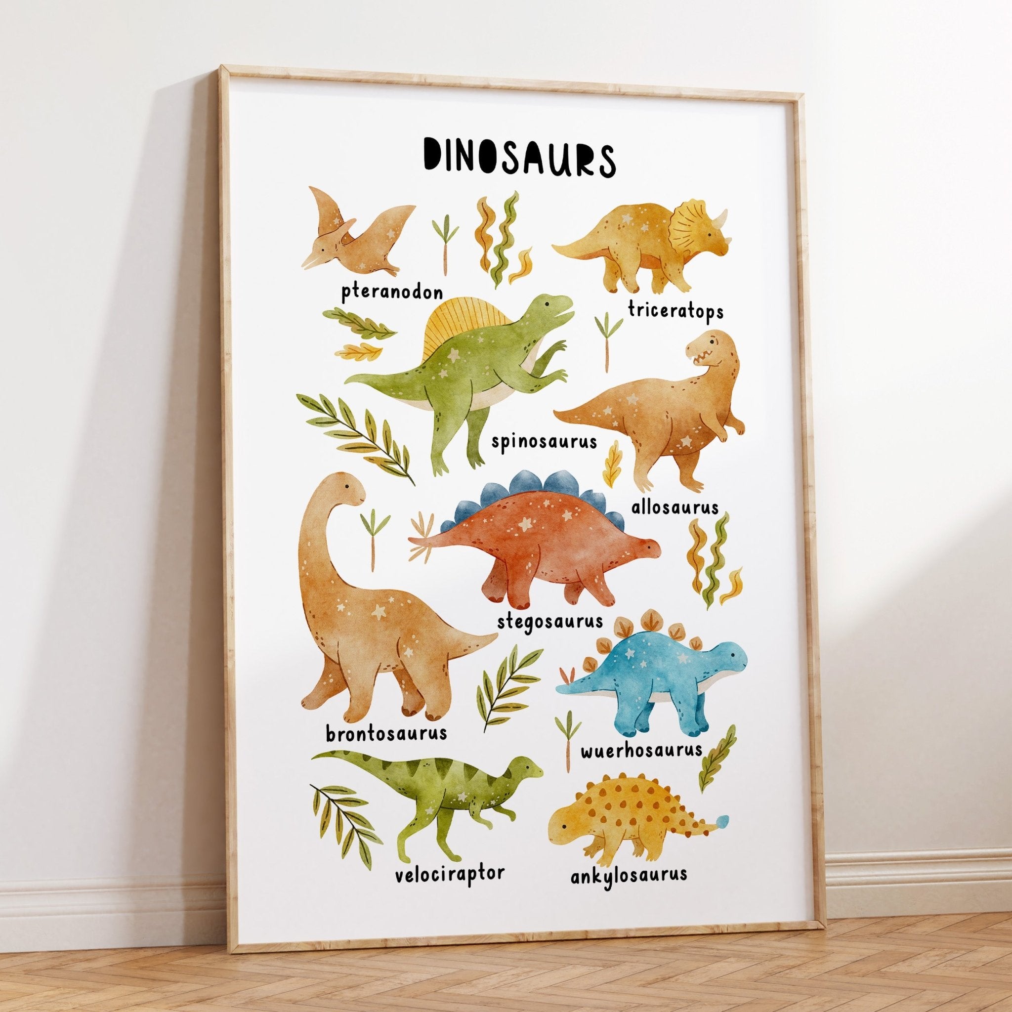 Dinosaur Chart Print