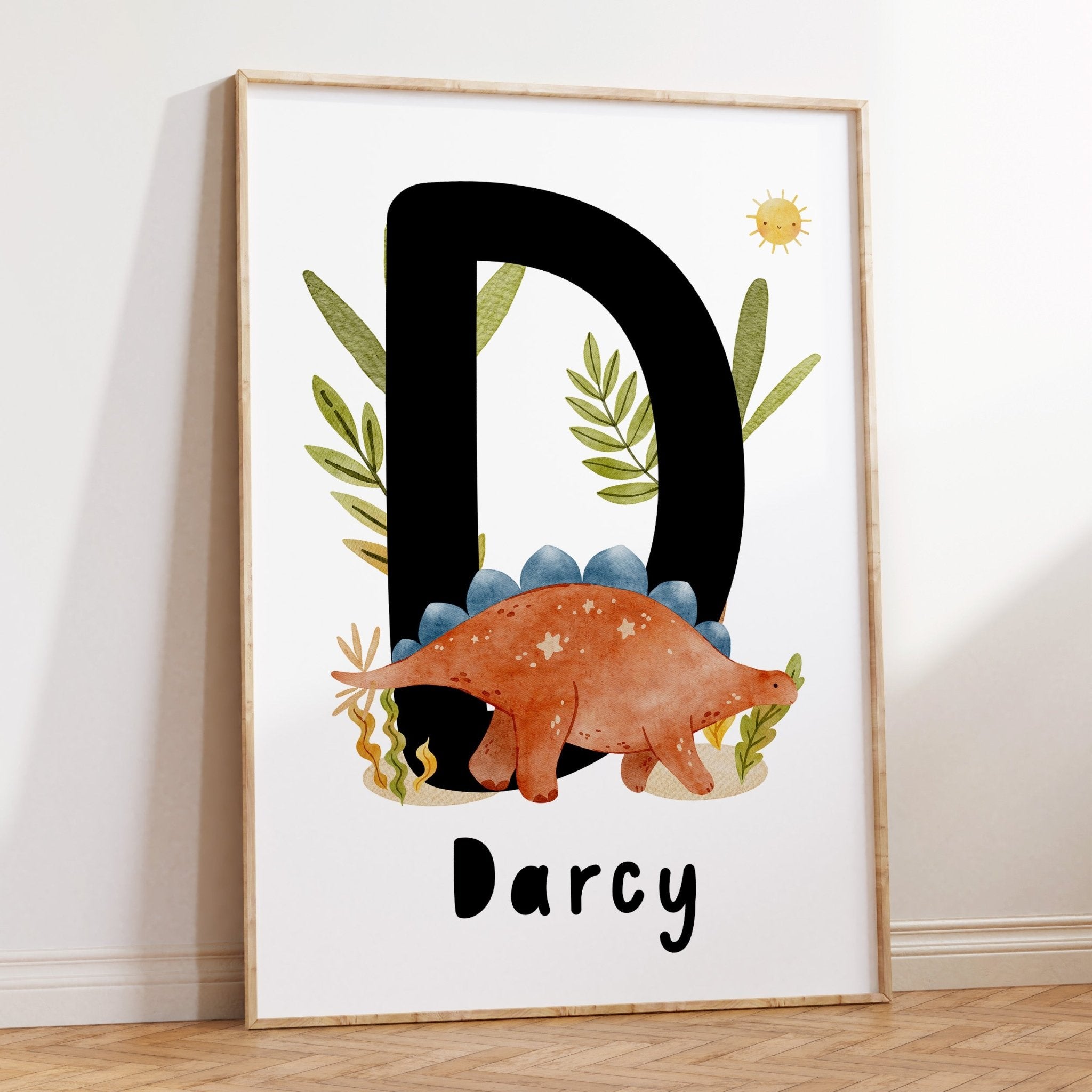 Dinosaur Name Print - Stegosaurus