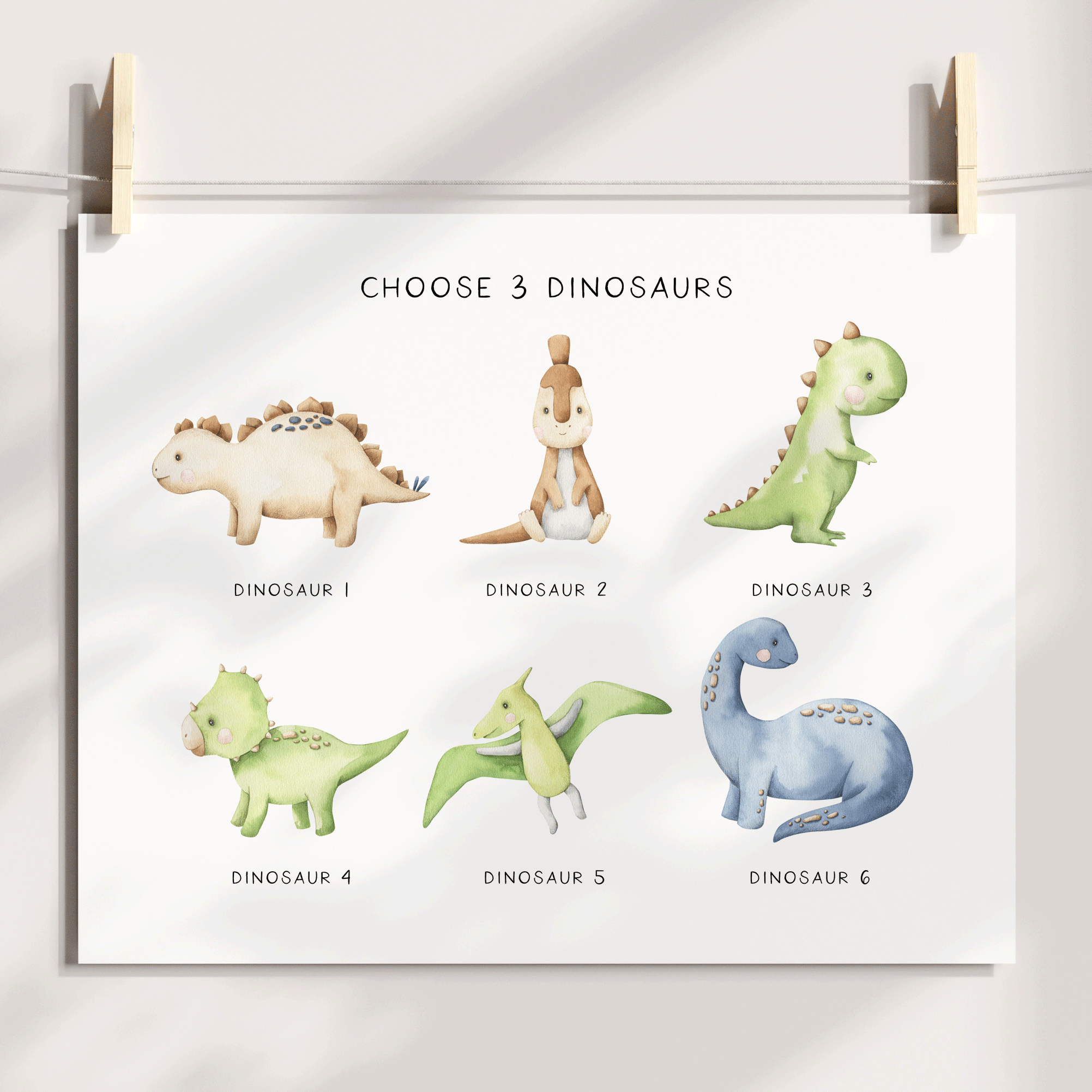 Dinosaur Name Print