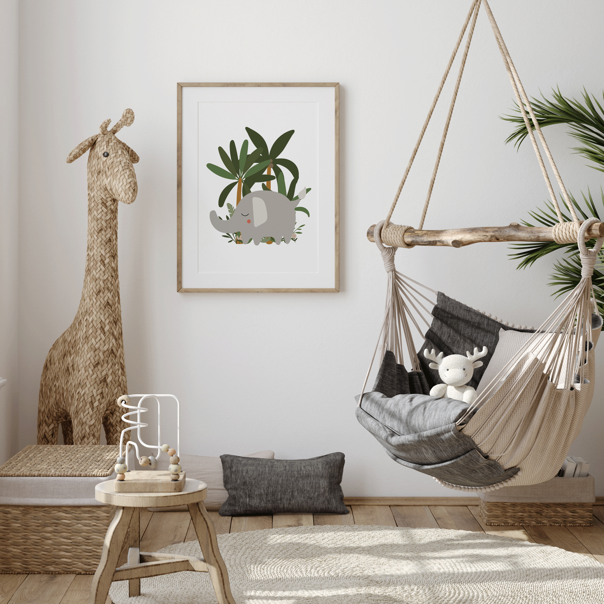 Elephant Jungle Print