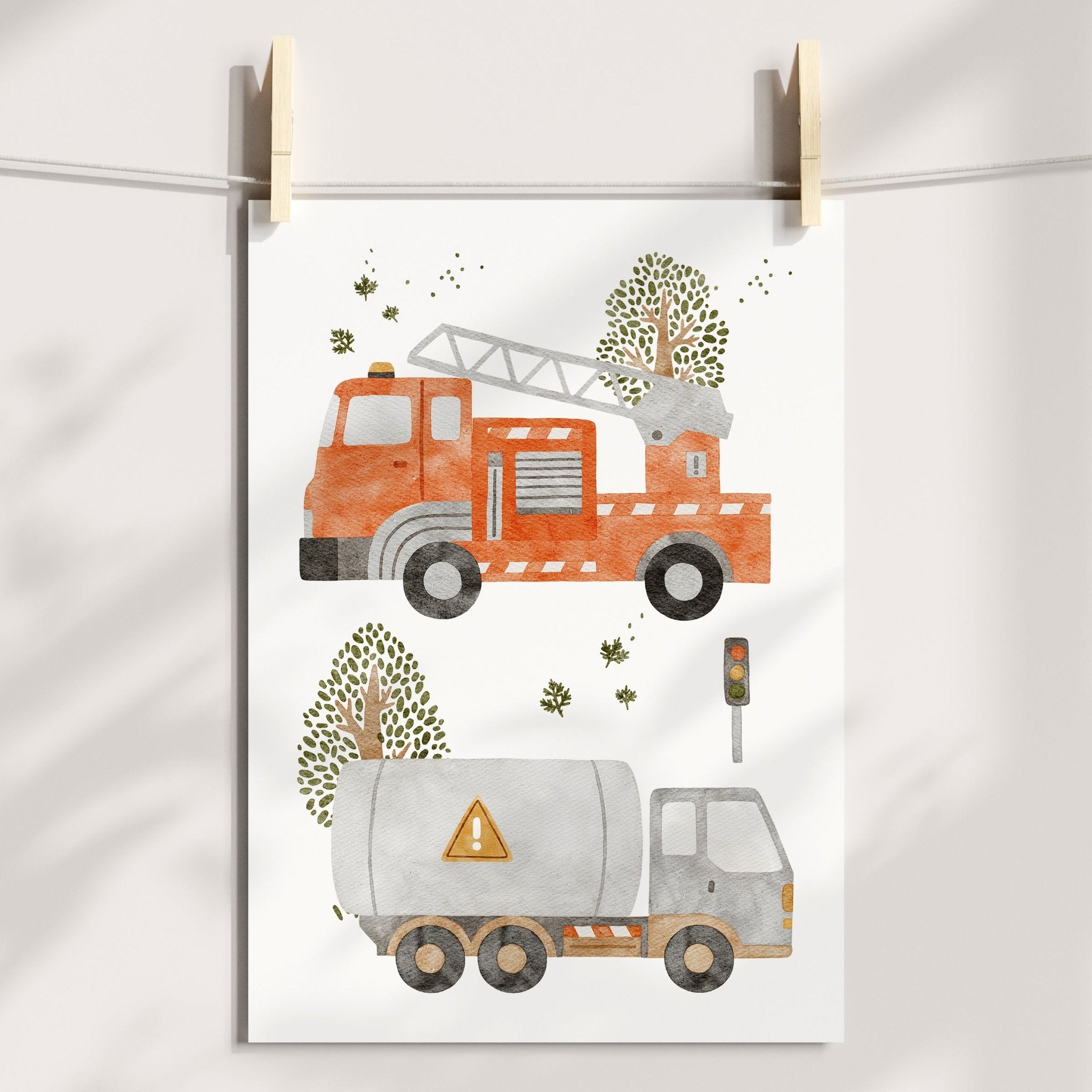 Emergency Vehicles & Name Print