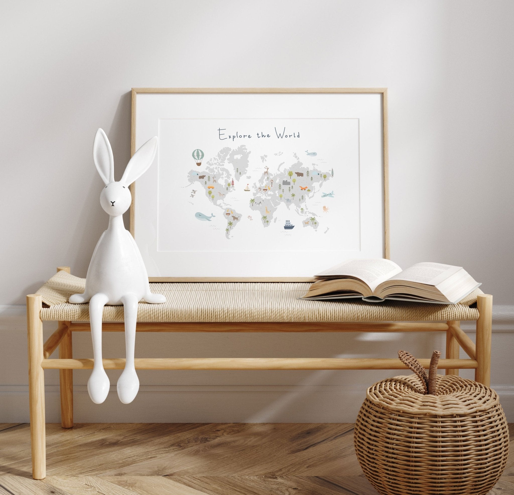 Explore the World Map Print