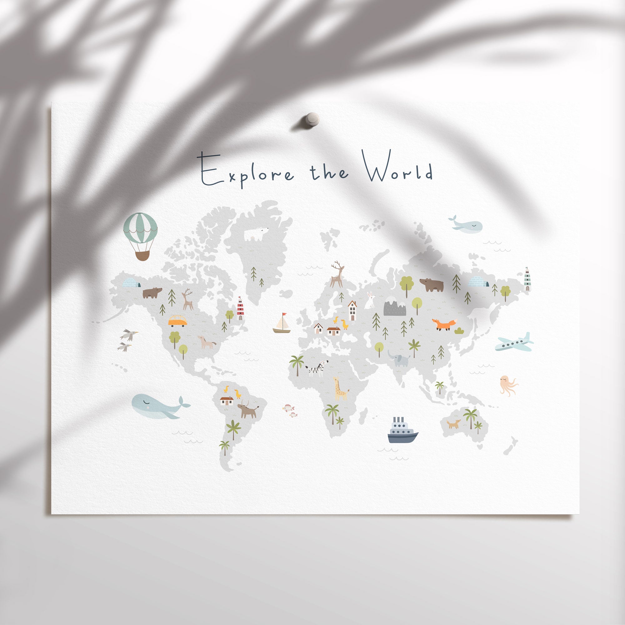Explore the World Map Print