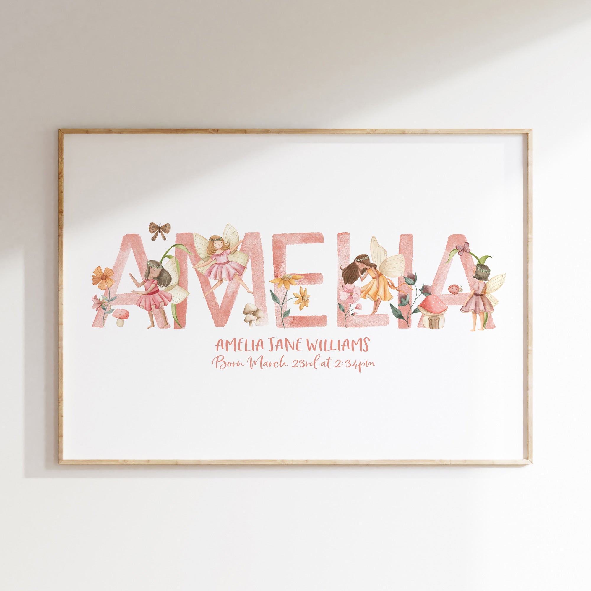 Fairy Name & Birth Print