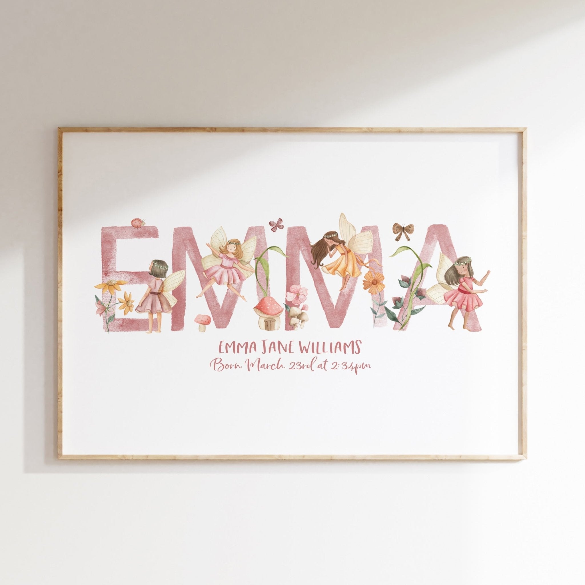 Fairy Name & Birth Print