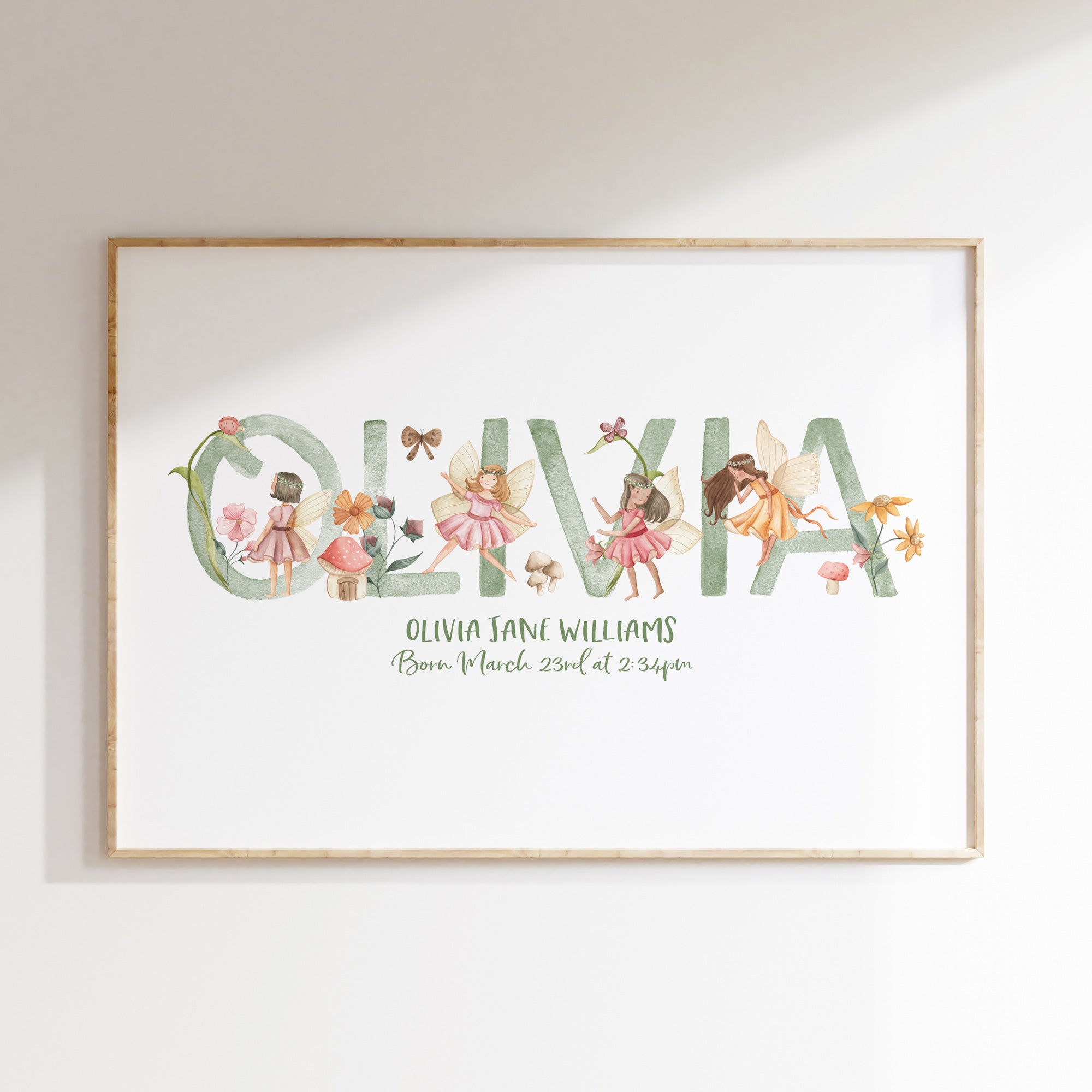 Fairy Name & Birth Print