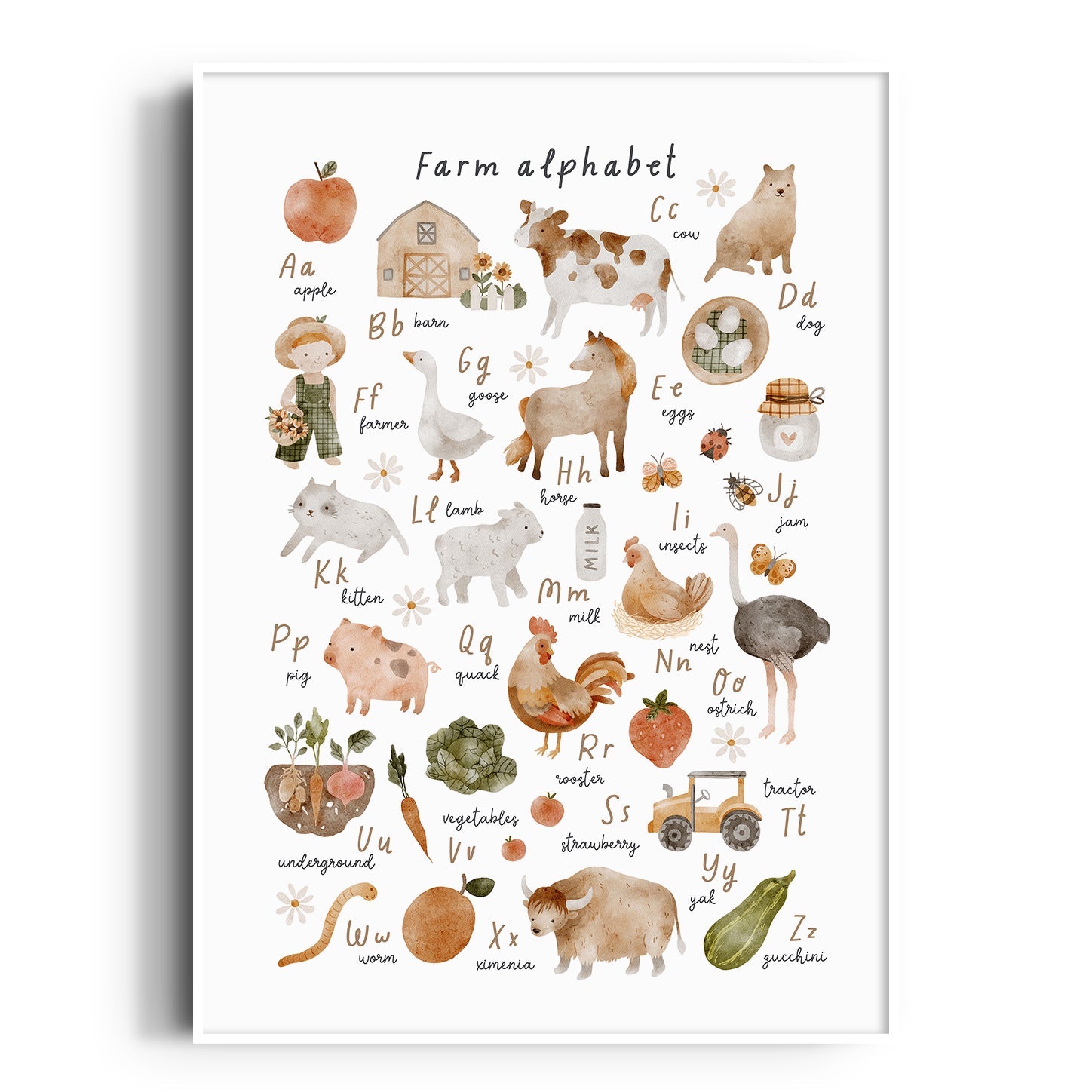 Farm Alphabet Print