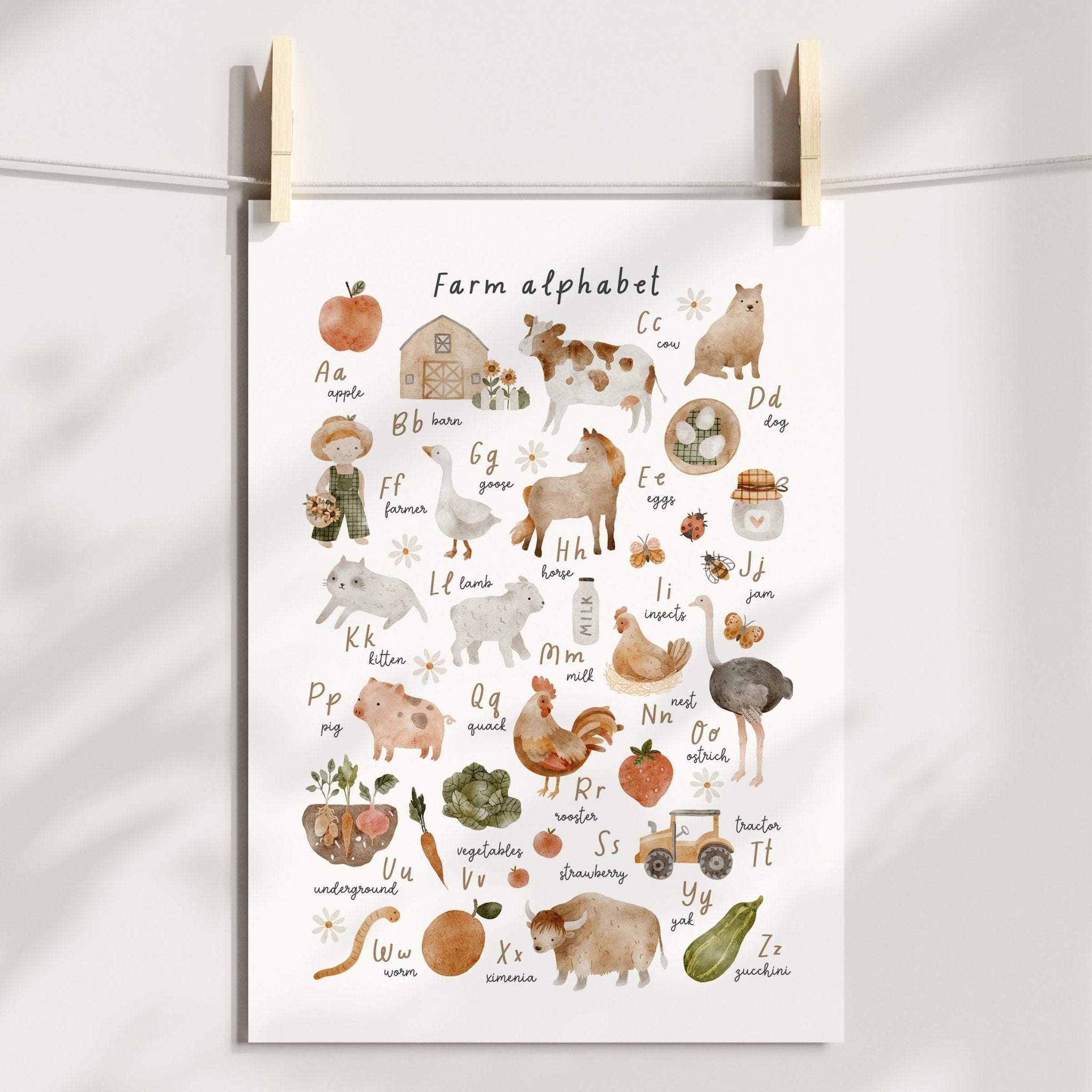 Farm Alphabet Print