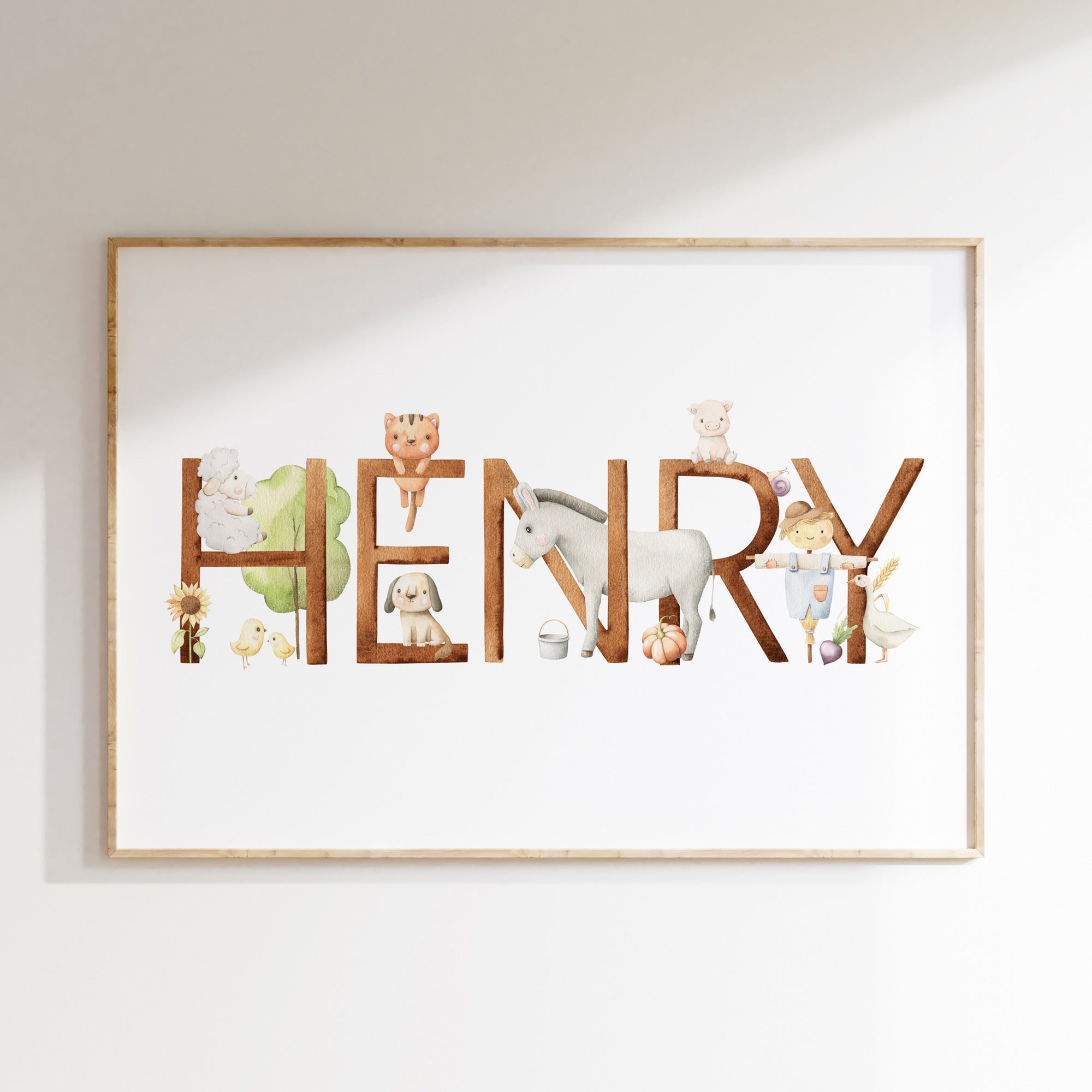 Farm Animal Name Print