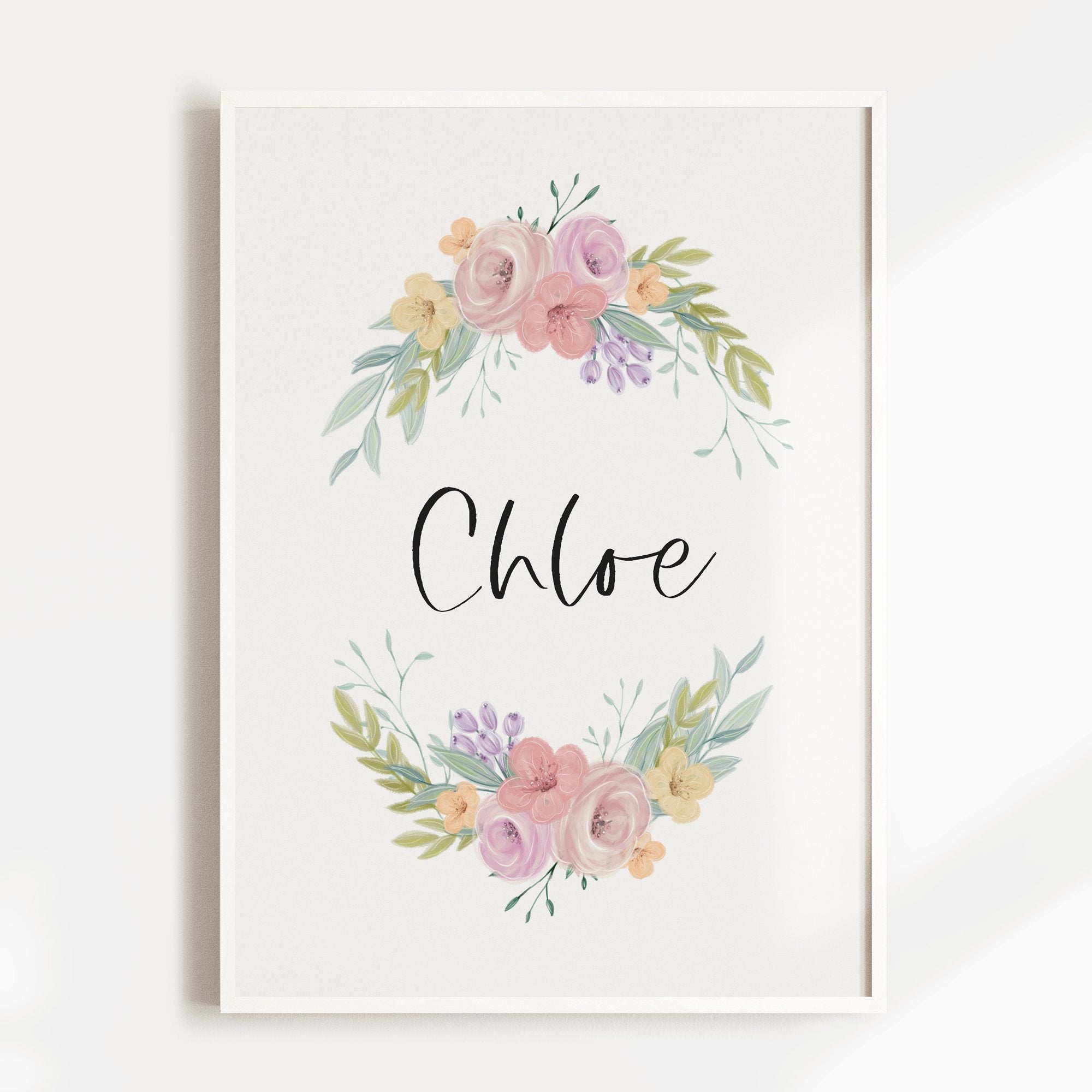 Floral Ballerina Name Print