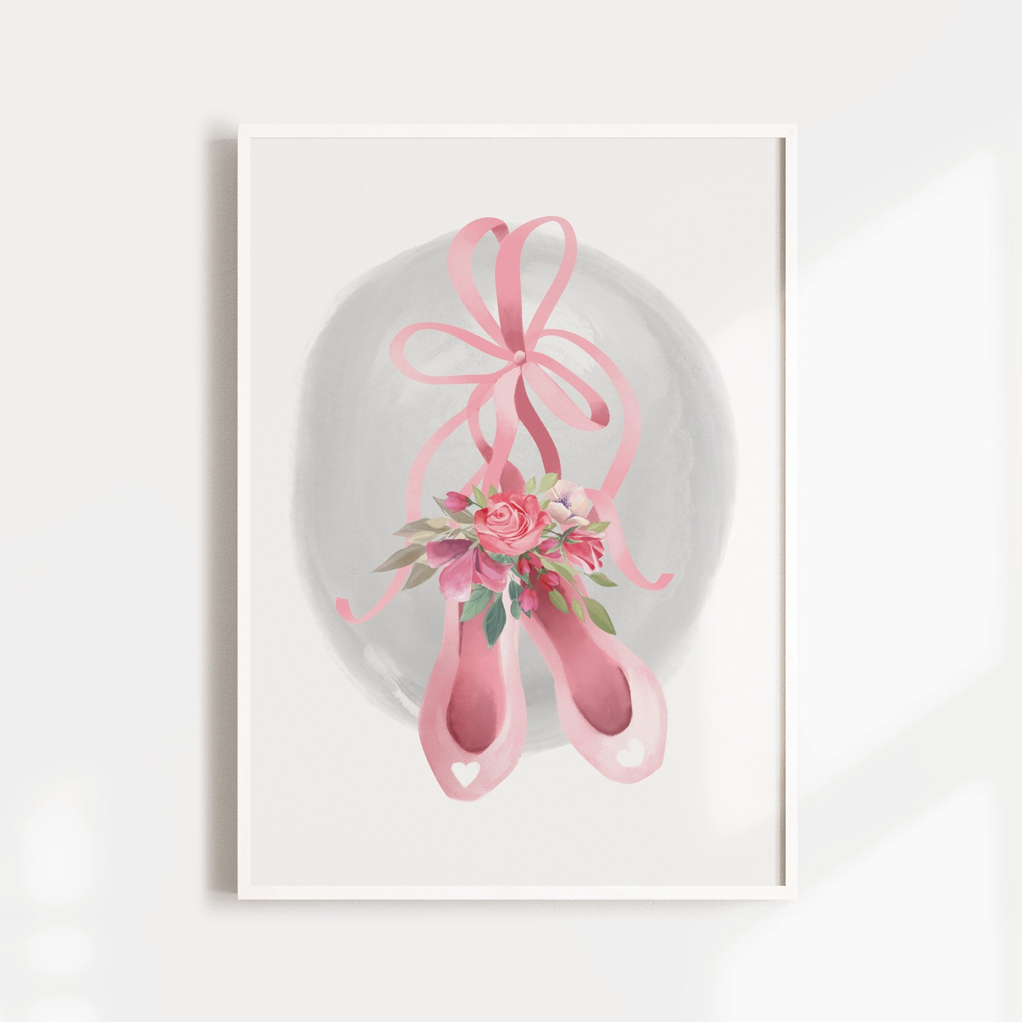 Floral Ballet Slippers Print