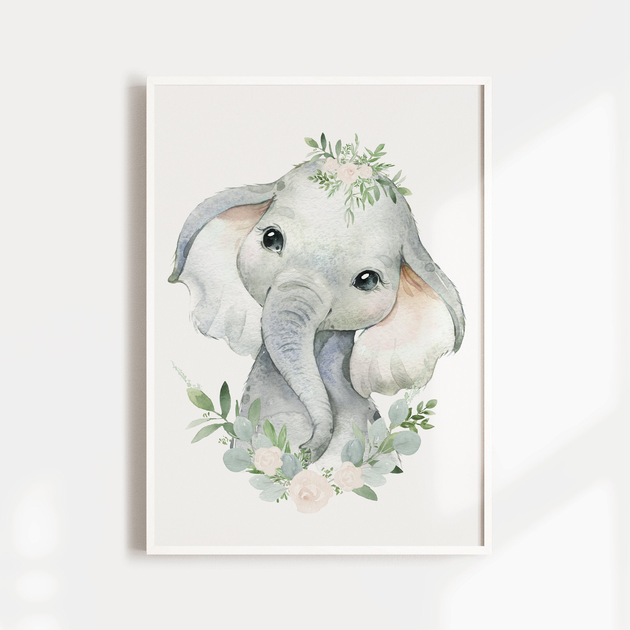 Floral Elephant Print