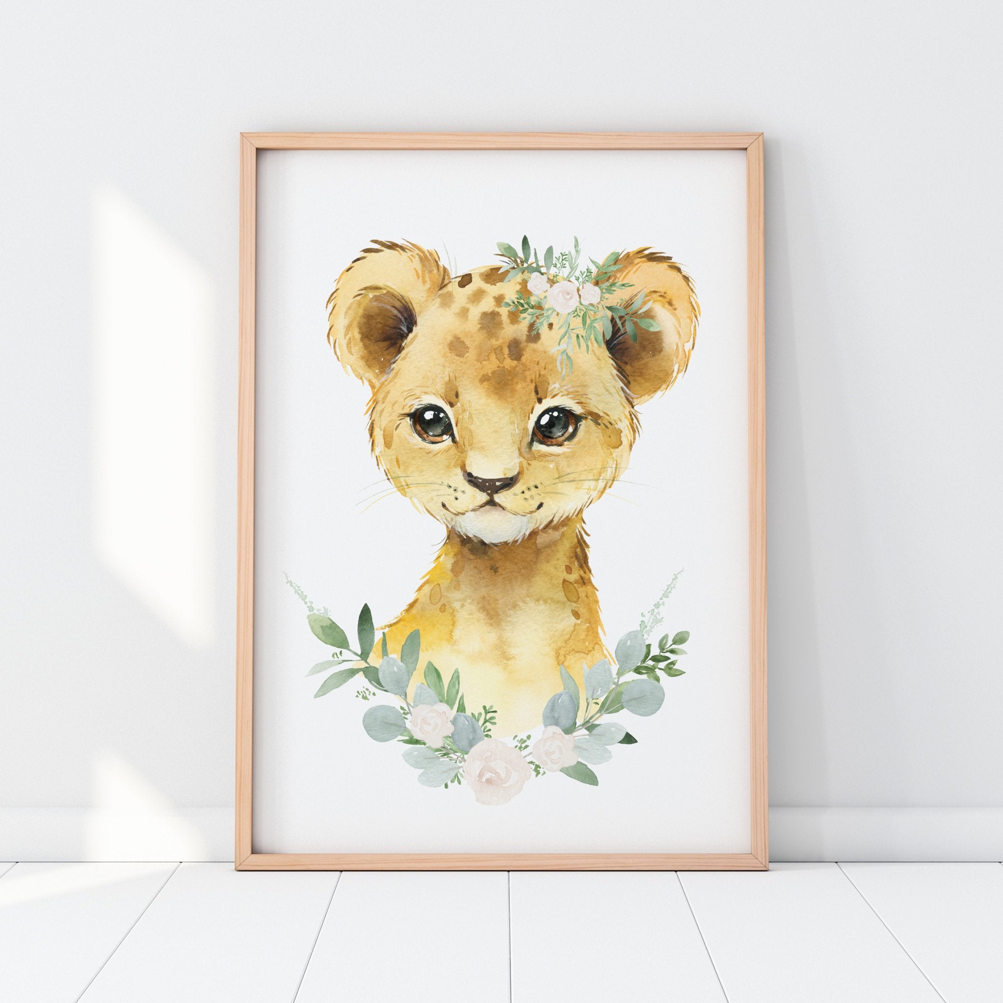 Floral Lion, Red Panda & Llama Prints