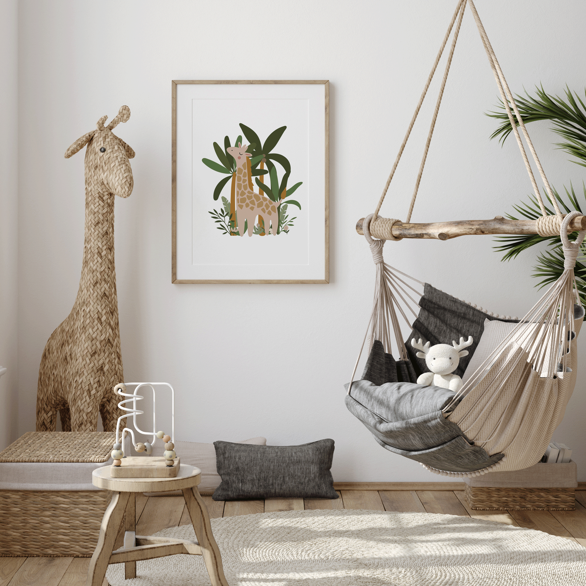 Giraffe Jungle Print