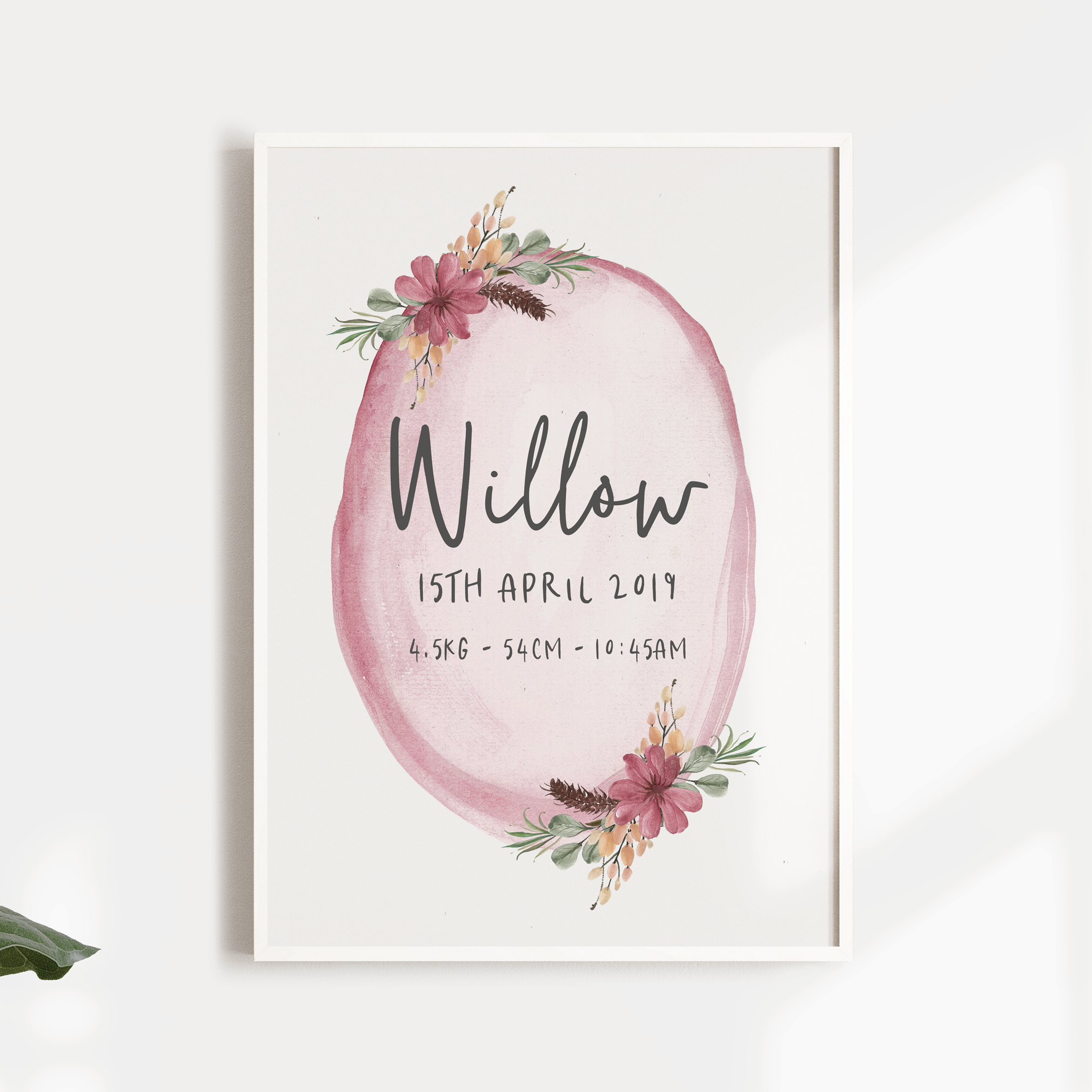 Floral Elephants & Birth Prints