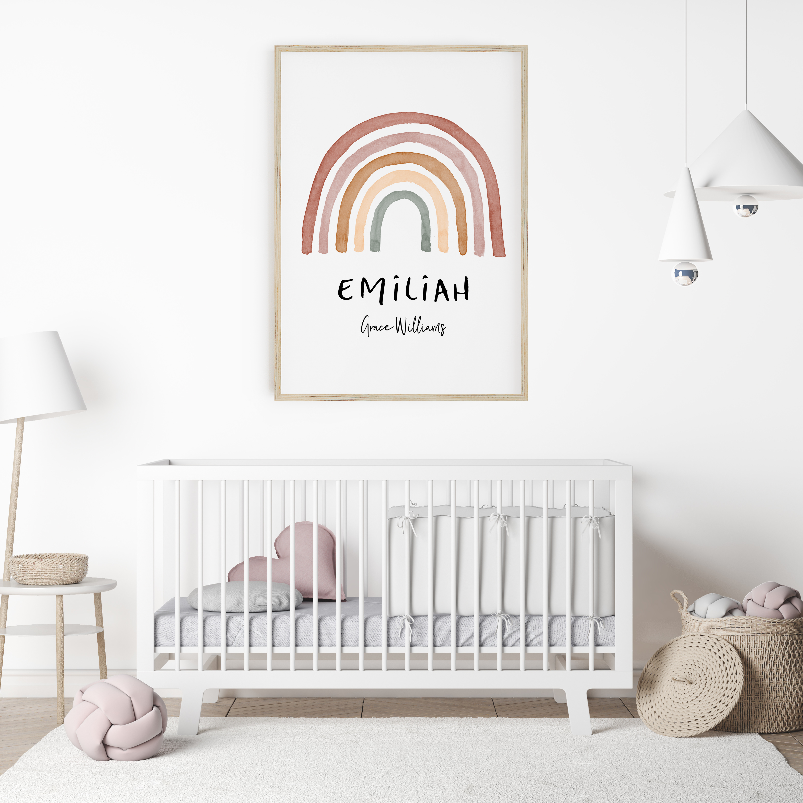 Watercolour Rainbow Name Print