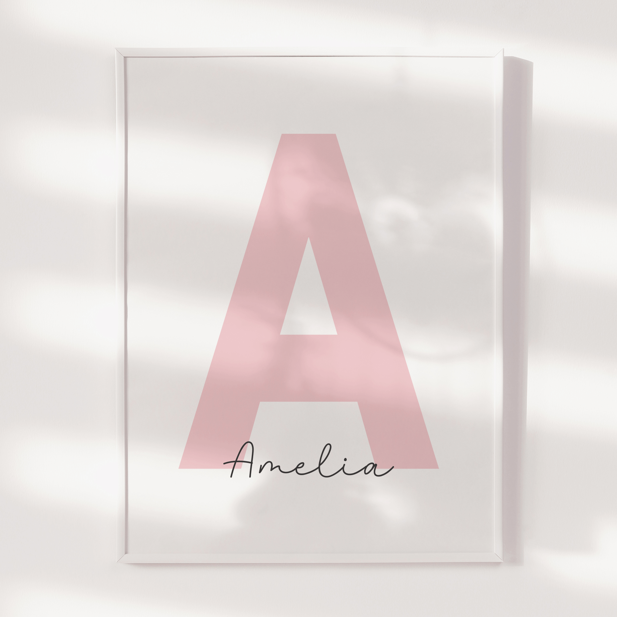 Pink Initial & Name Print