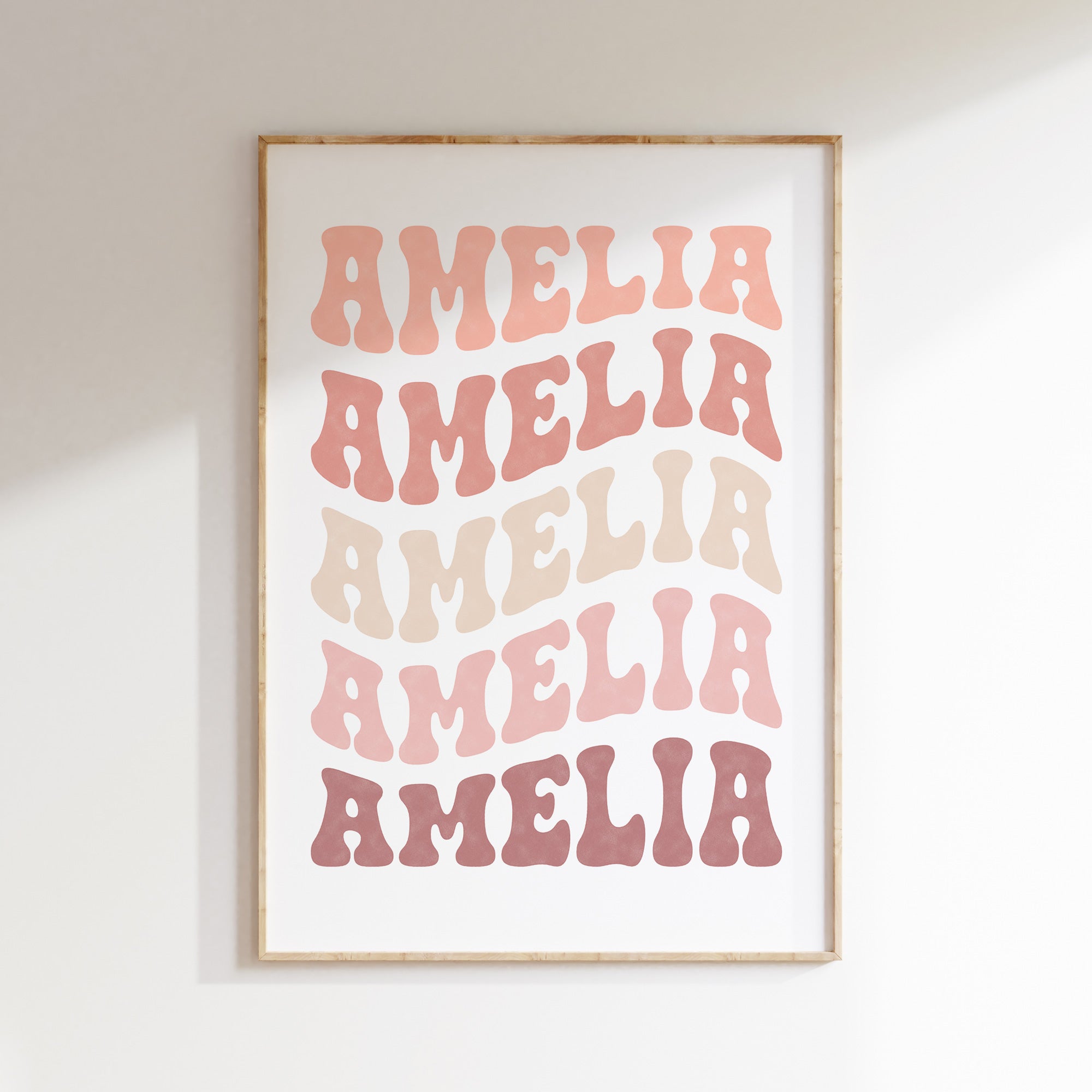 Wavy Retro Name Print