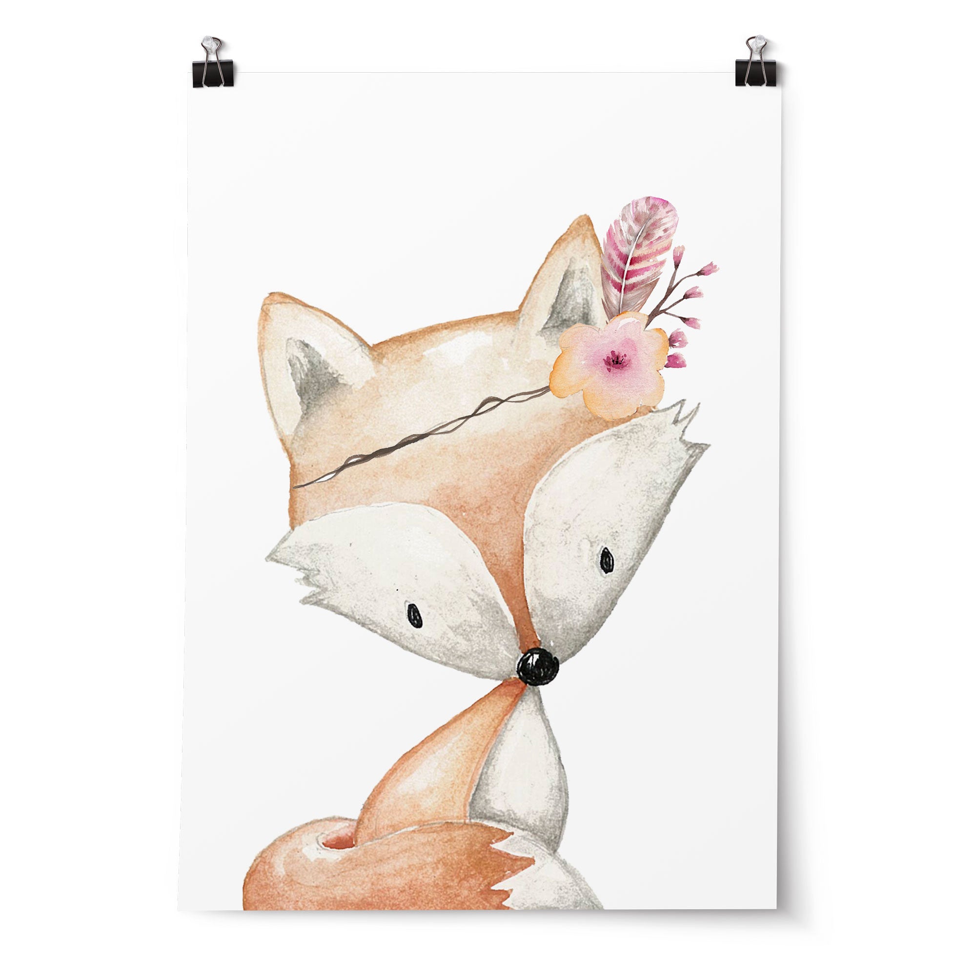 Woodland Fox, Nursery Animal Prints 