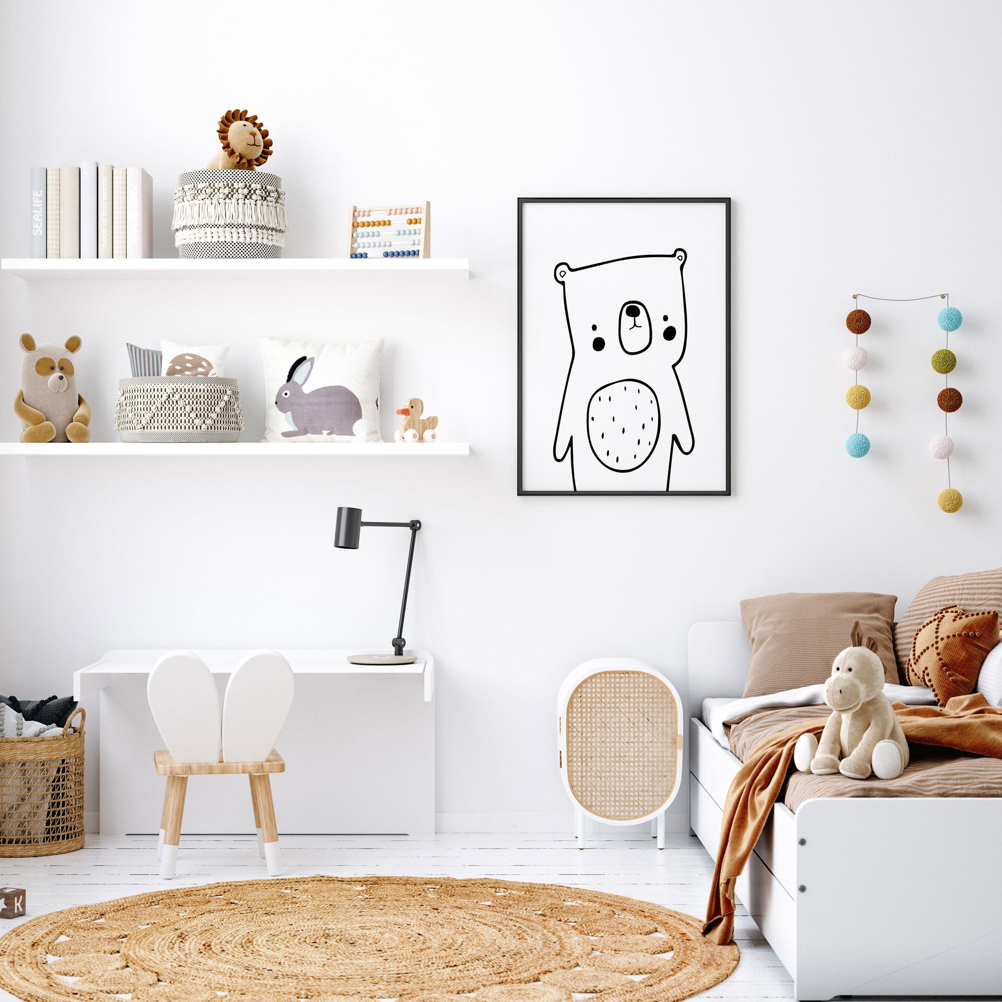 Woodland Bear Print