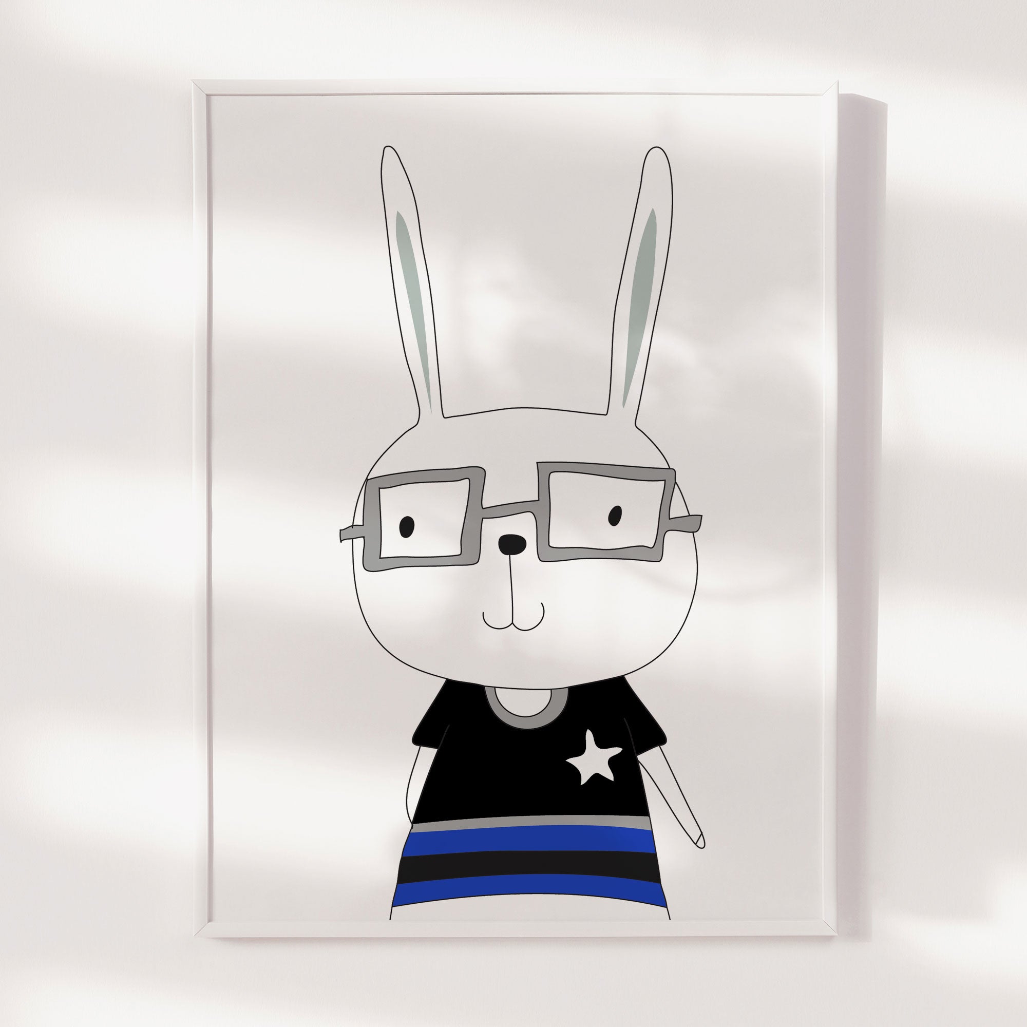 Hipster Bunny Print