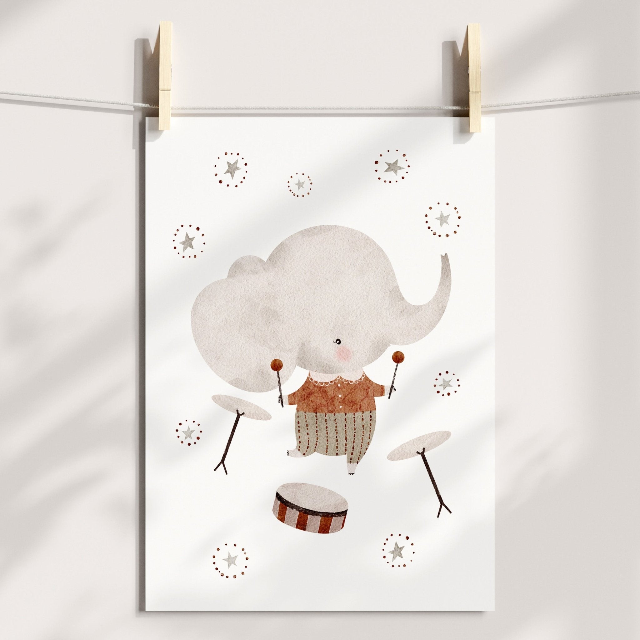 Jungle Jazz Elephant Print