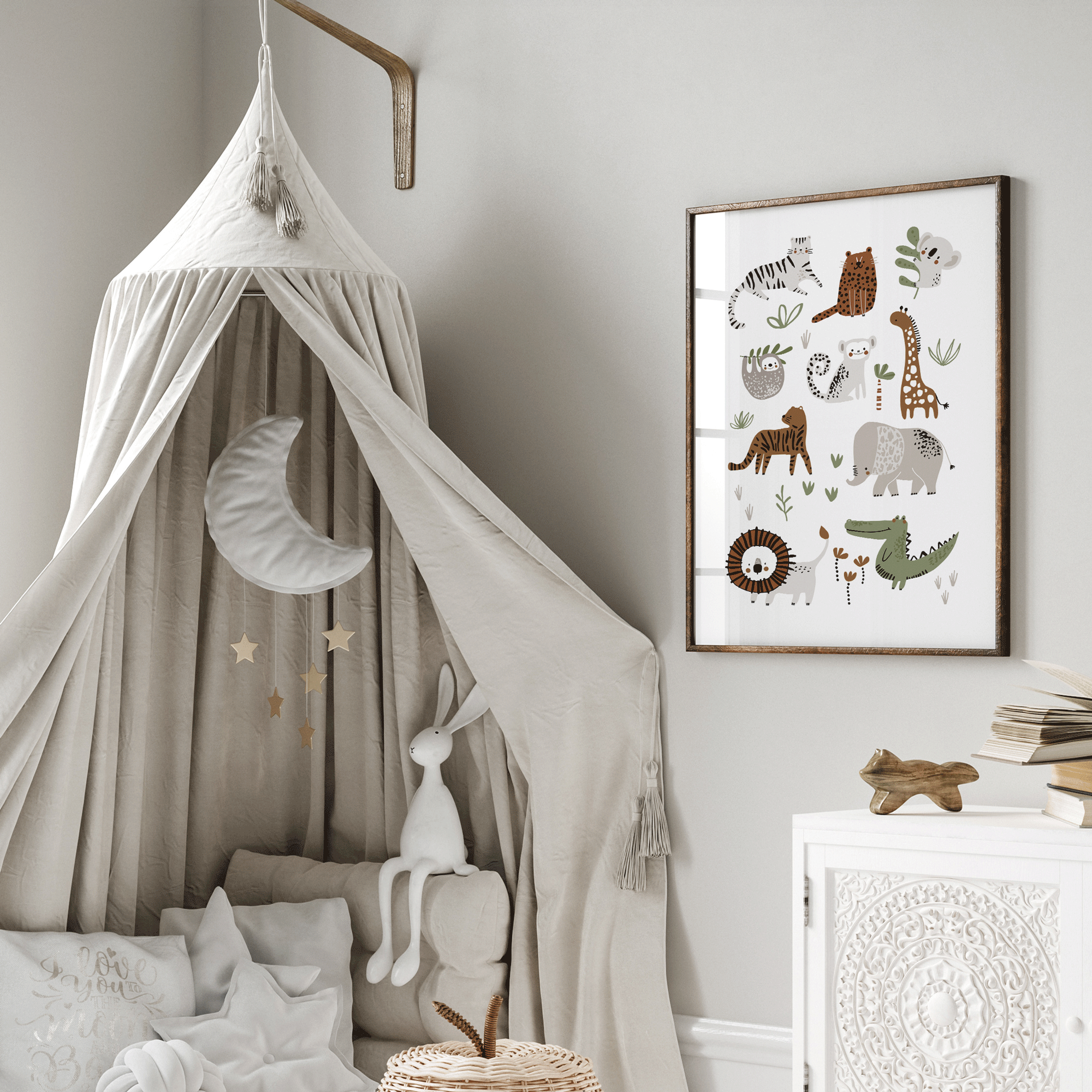 Jungle & Safari Animals Print