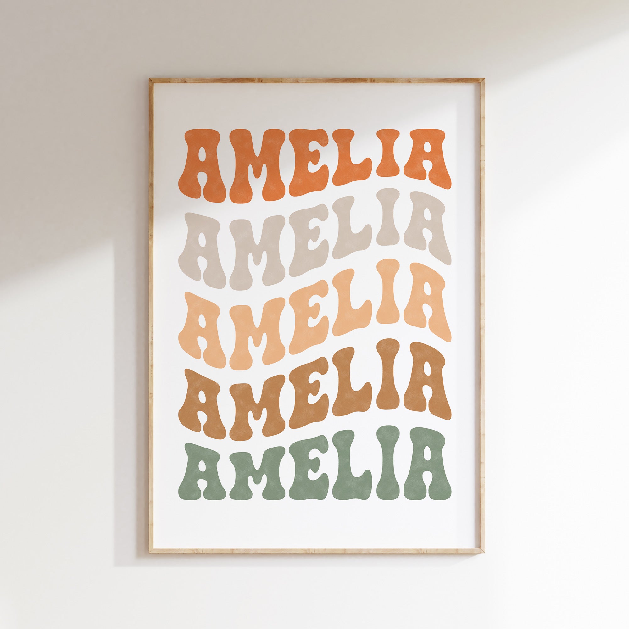 Wavy Retro Name Print
