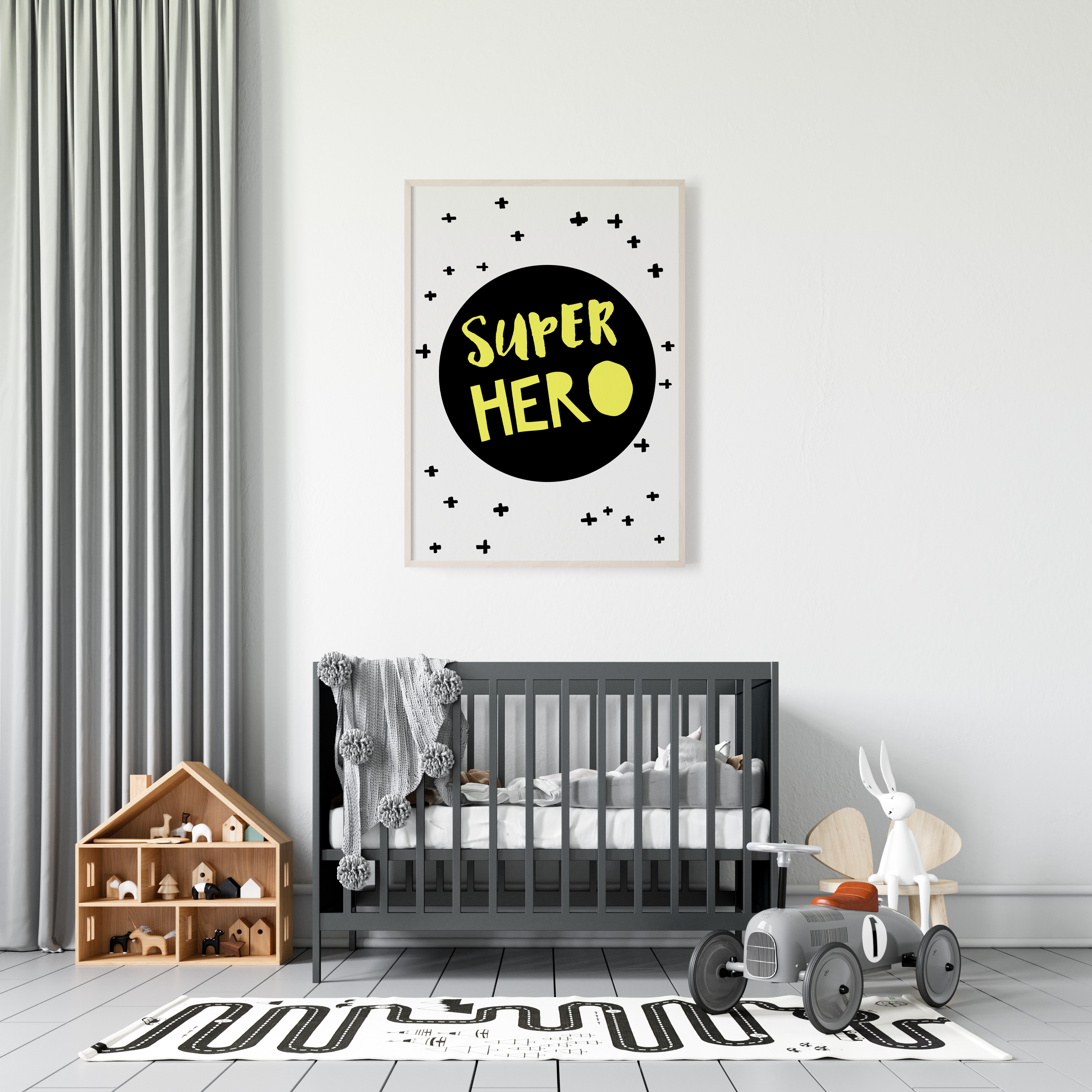 Superhero Circle Print