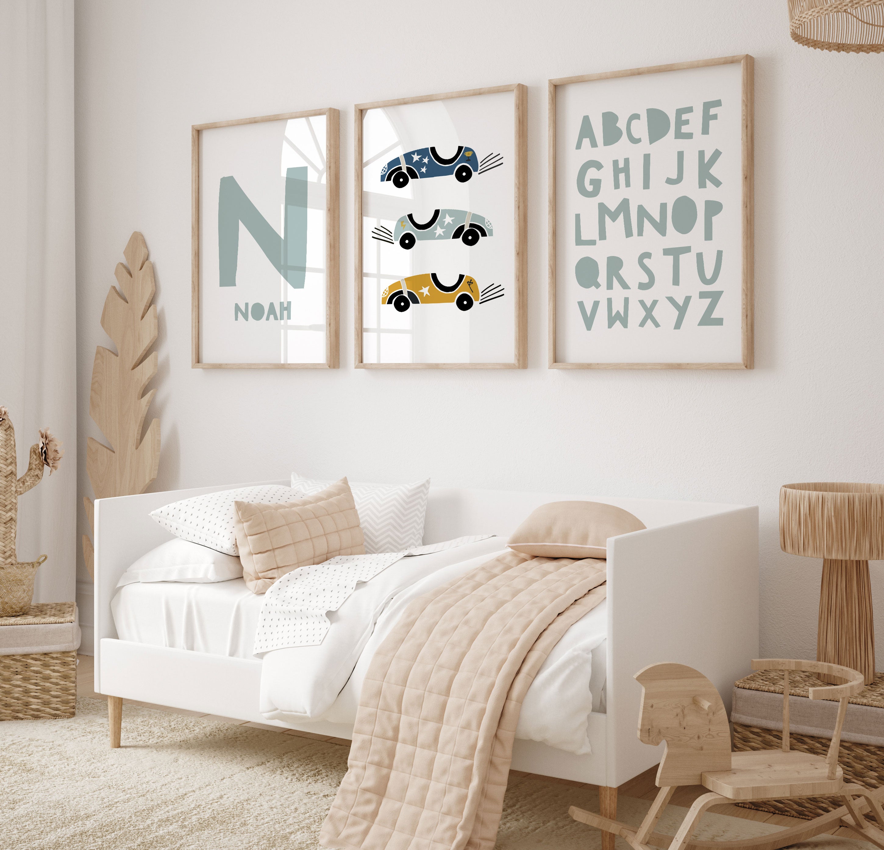 Racing Cars, Name & Alphabet Prints