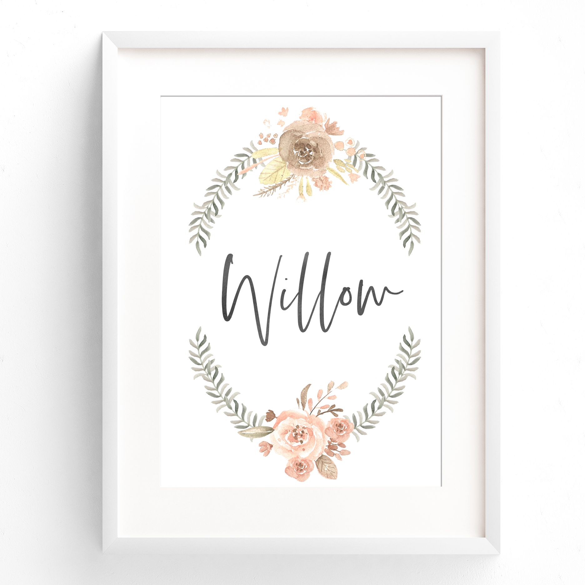 Watercolour Swans & Name Prints