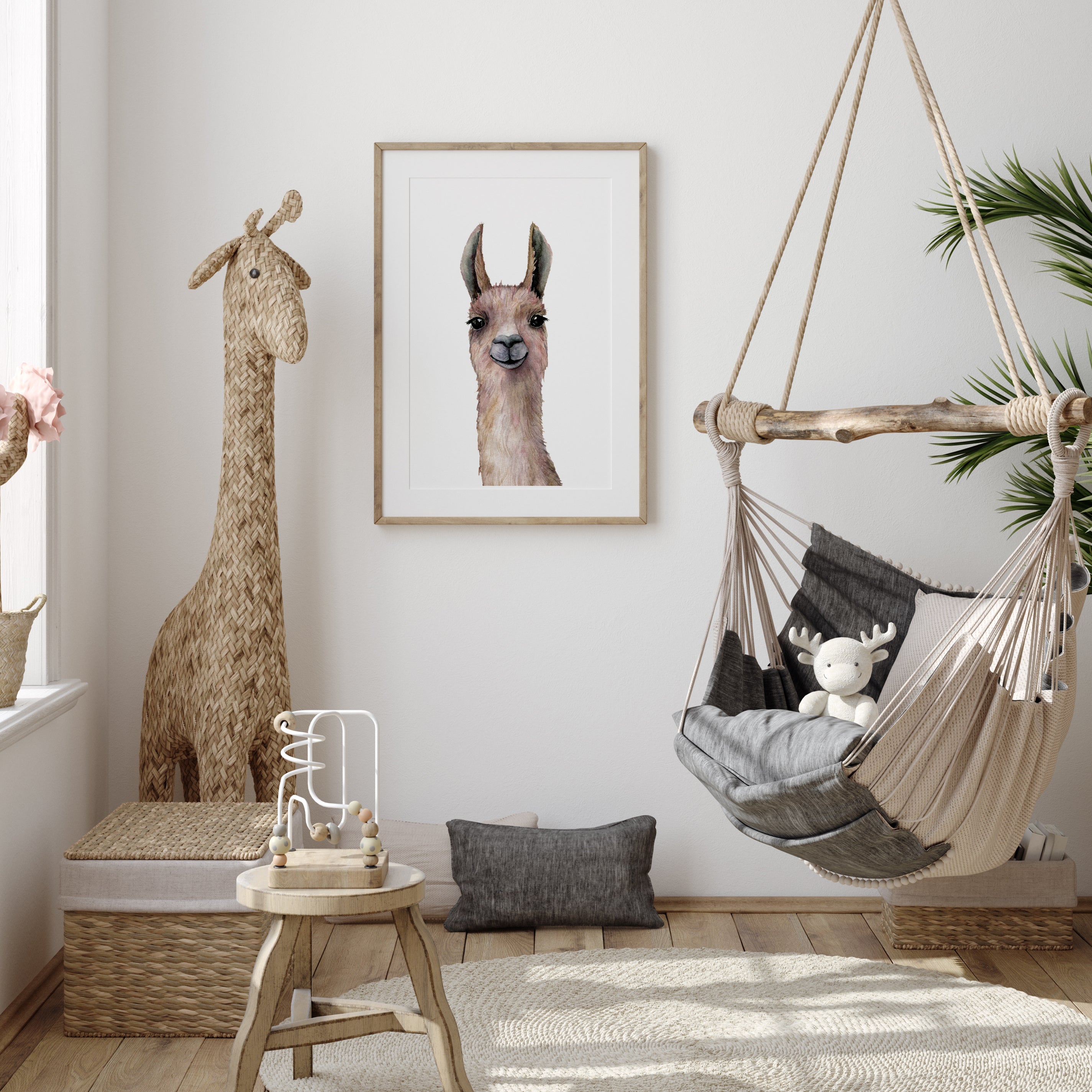 Llama Nursery Wall Art Print