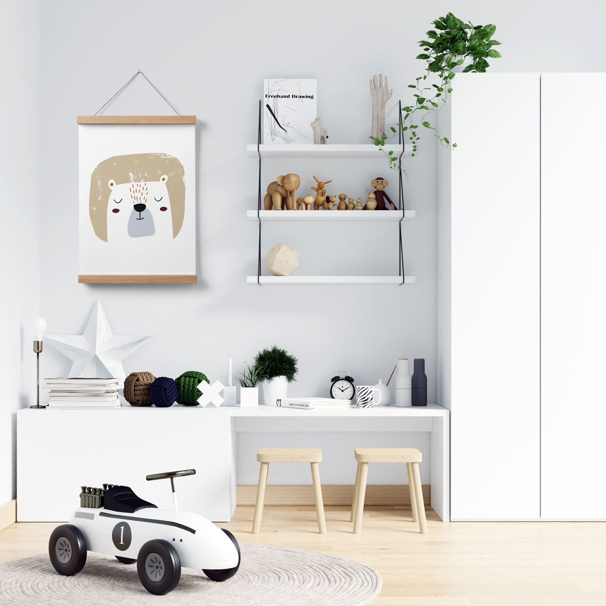 Woodland Bear Print