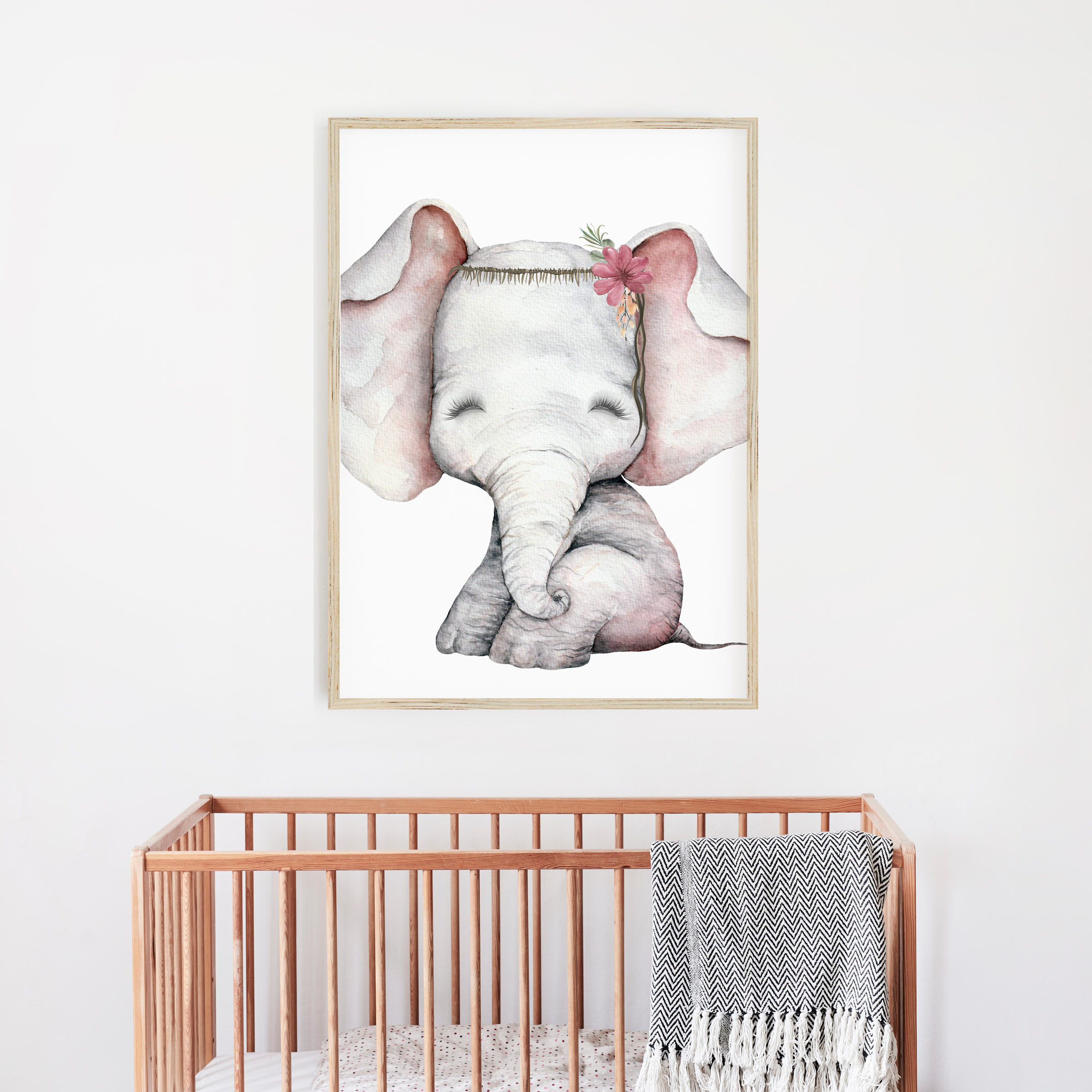 Floral Elephant Print