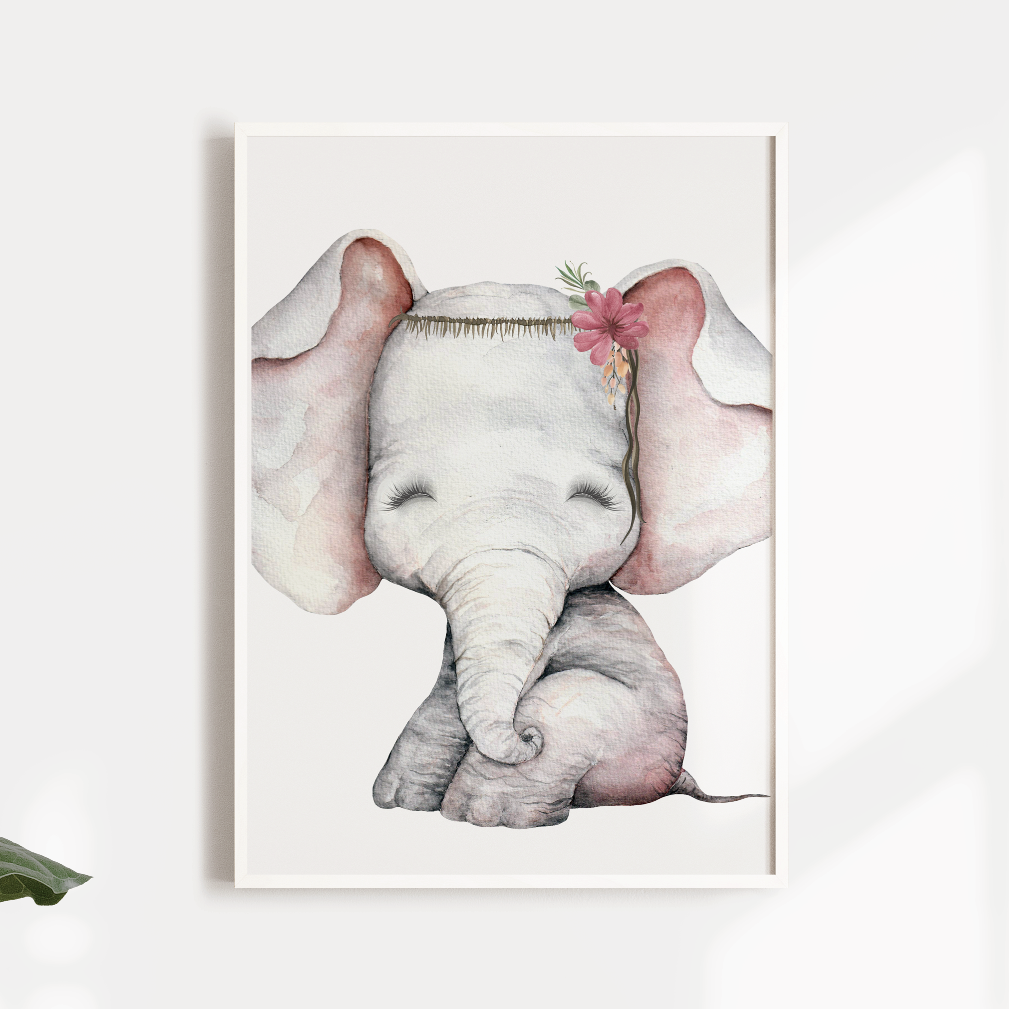 Floral Elephant Print