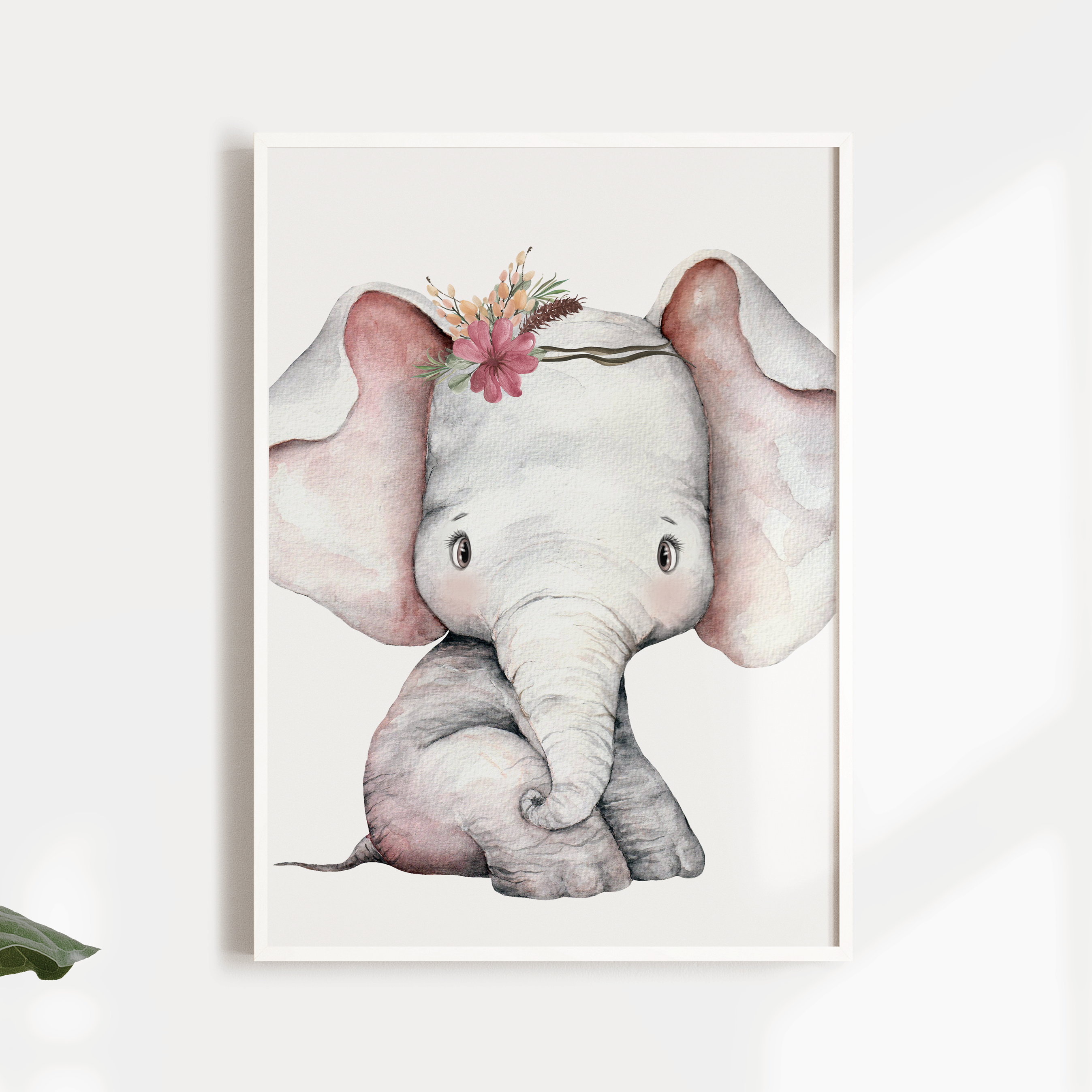 Floral Elephant Print